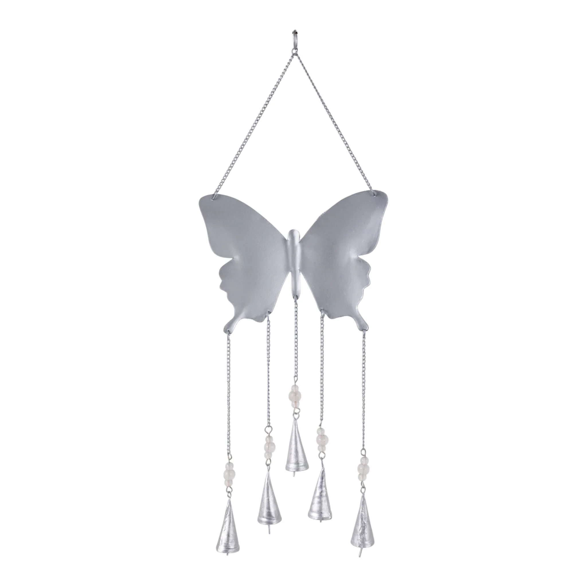 26" Disco Mosaic Butterfly Chime, Silver - Image 6