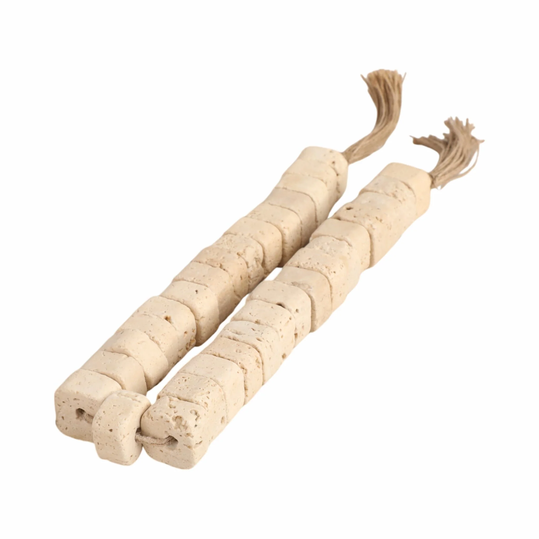 26" Travertine 1" Beaded Garland - Image 3