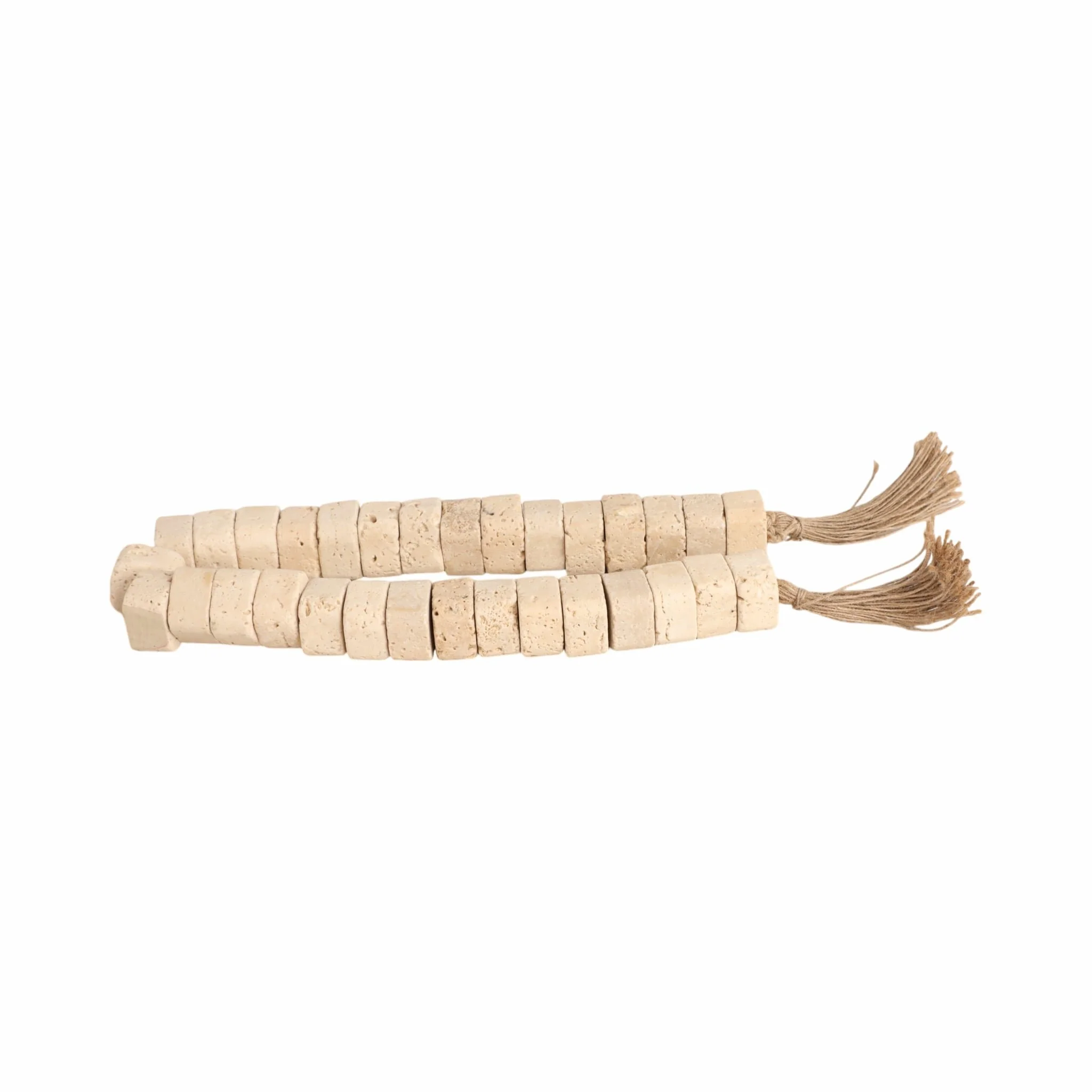 26" Travertine 1" Beaded Garland - Image 4
