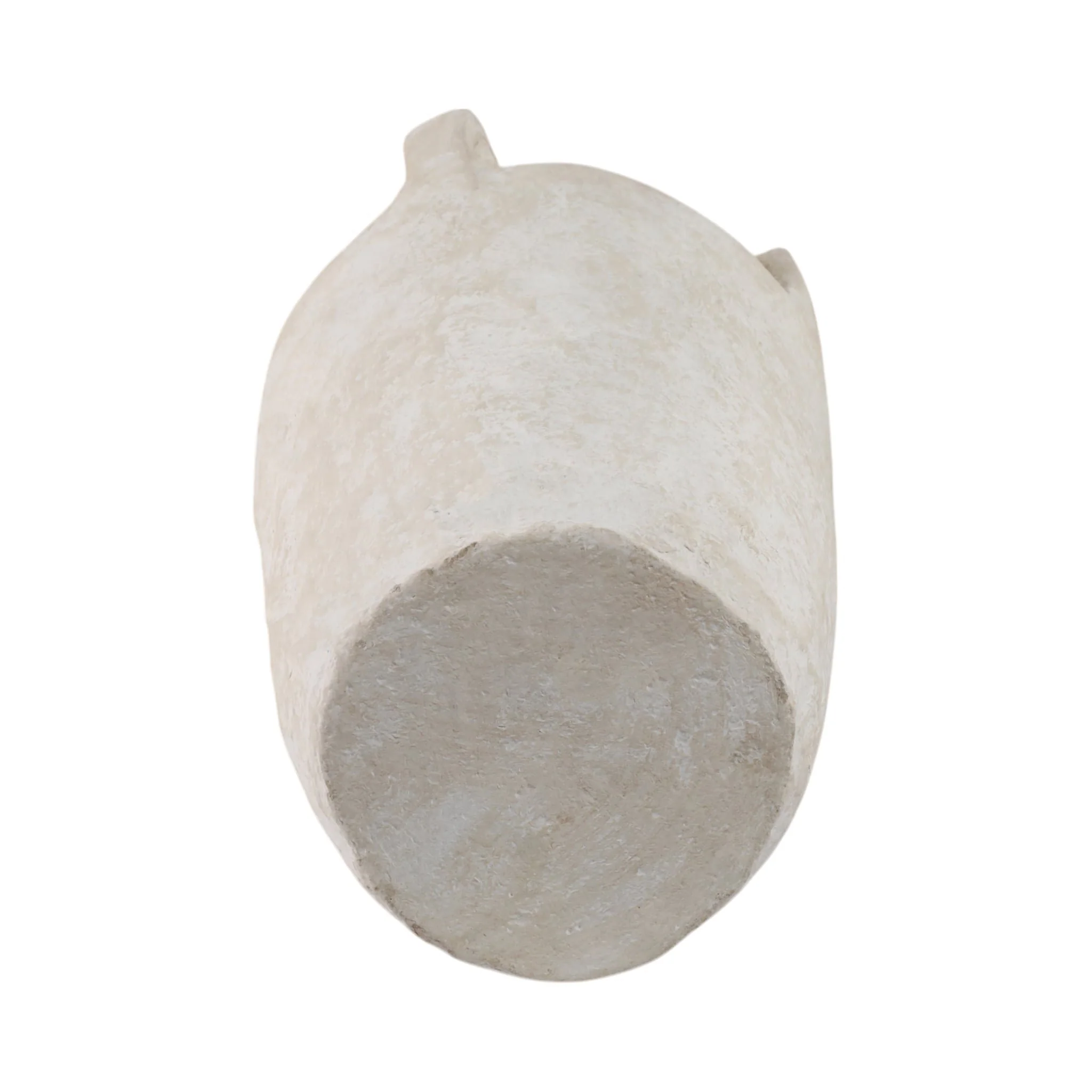 26x15" Paper Mache Handle Vase, White - Image 8