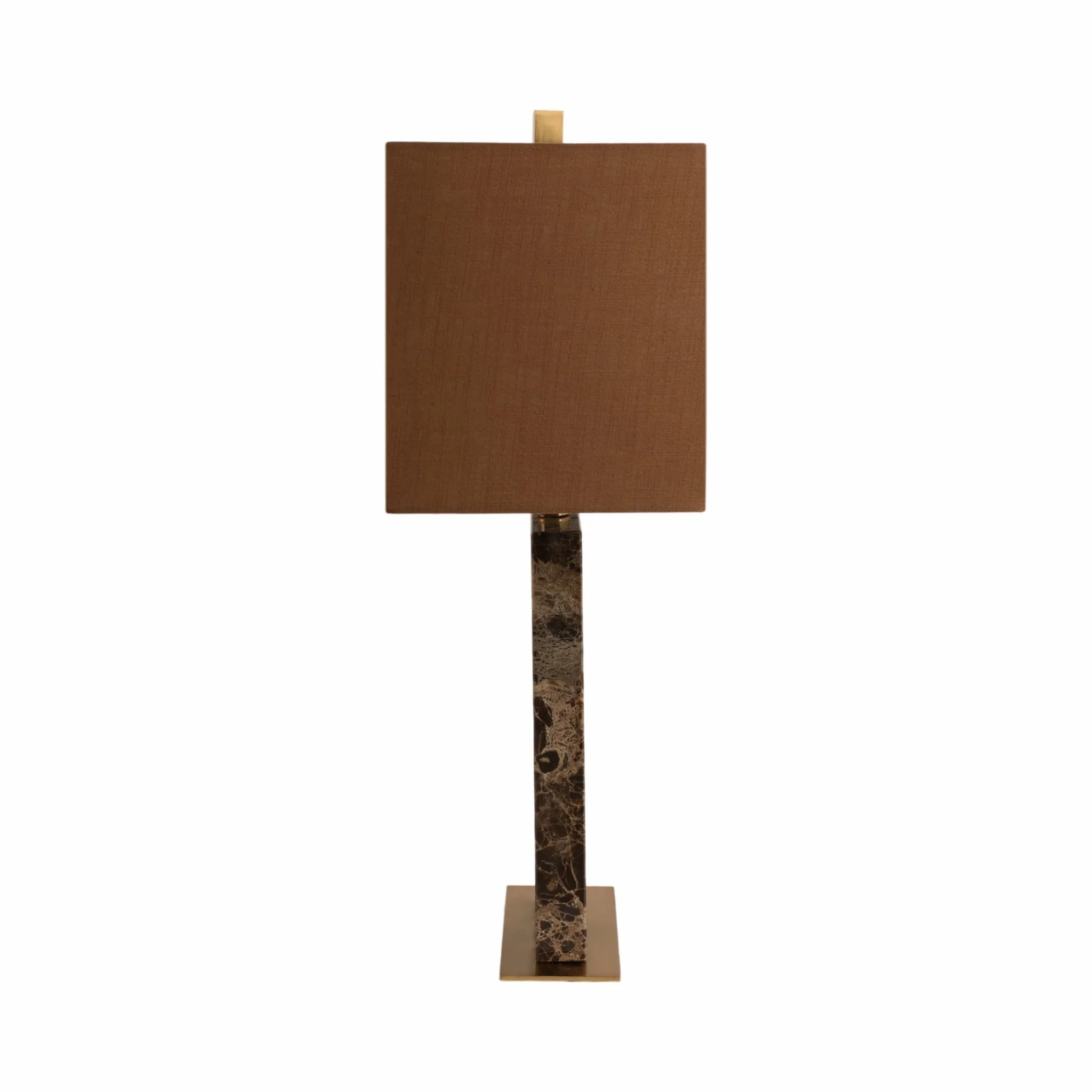 26x16" Rectangle Marble Lamp, Light Brown - Image 4
