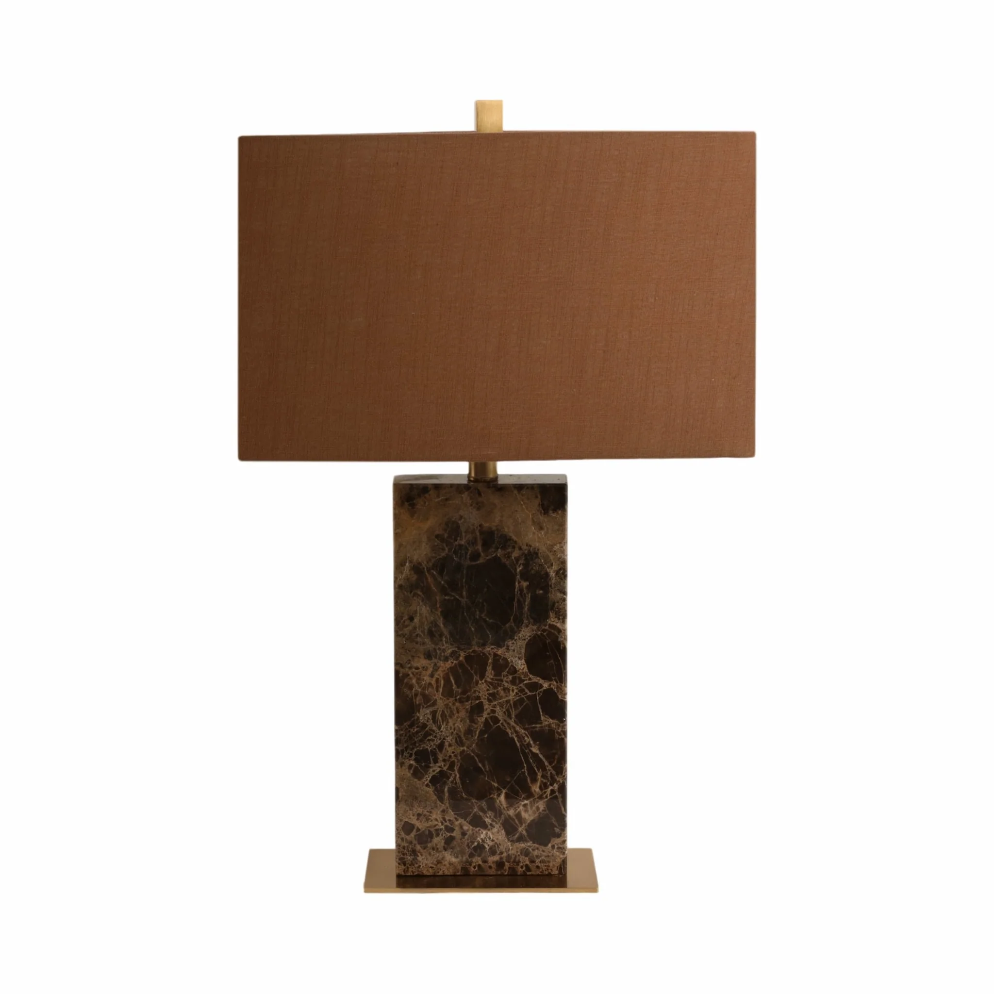 26x16" Rectangle Marble Lamp, Light Brown - Image 5