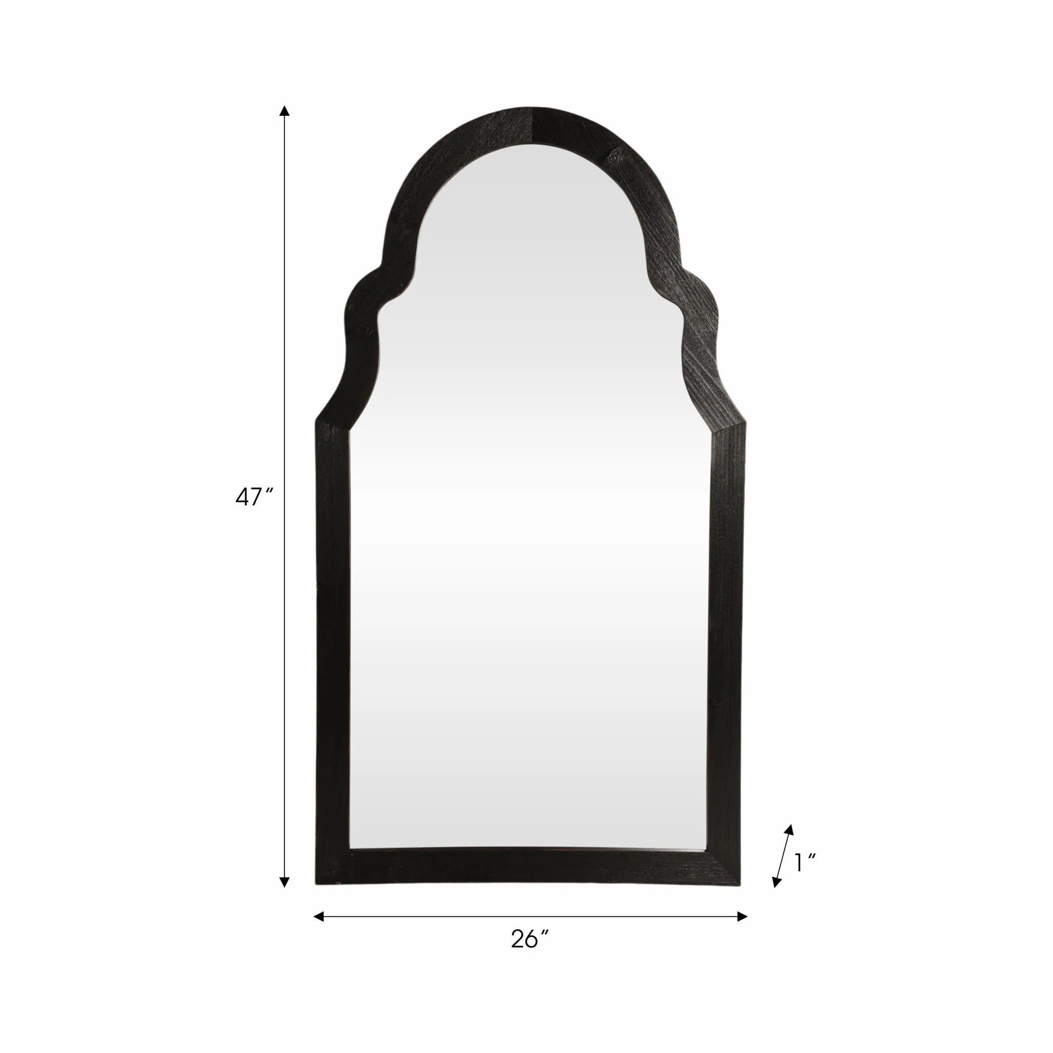 26x47 Arched Mirror, Black - Image 7
