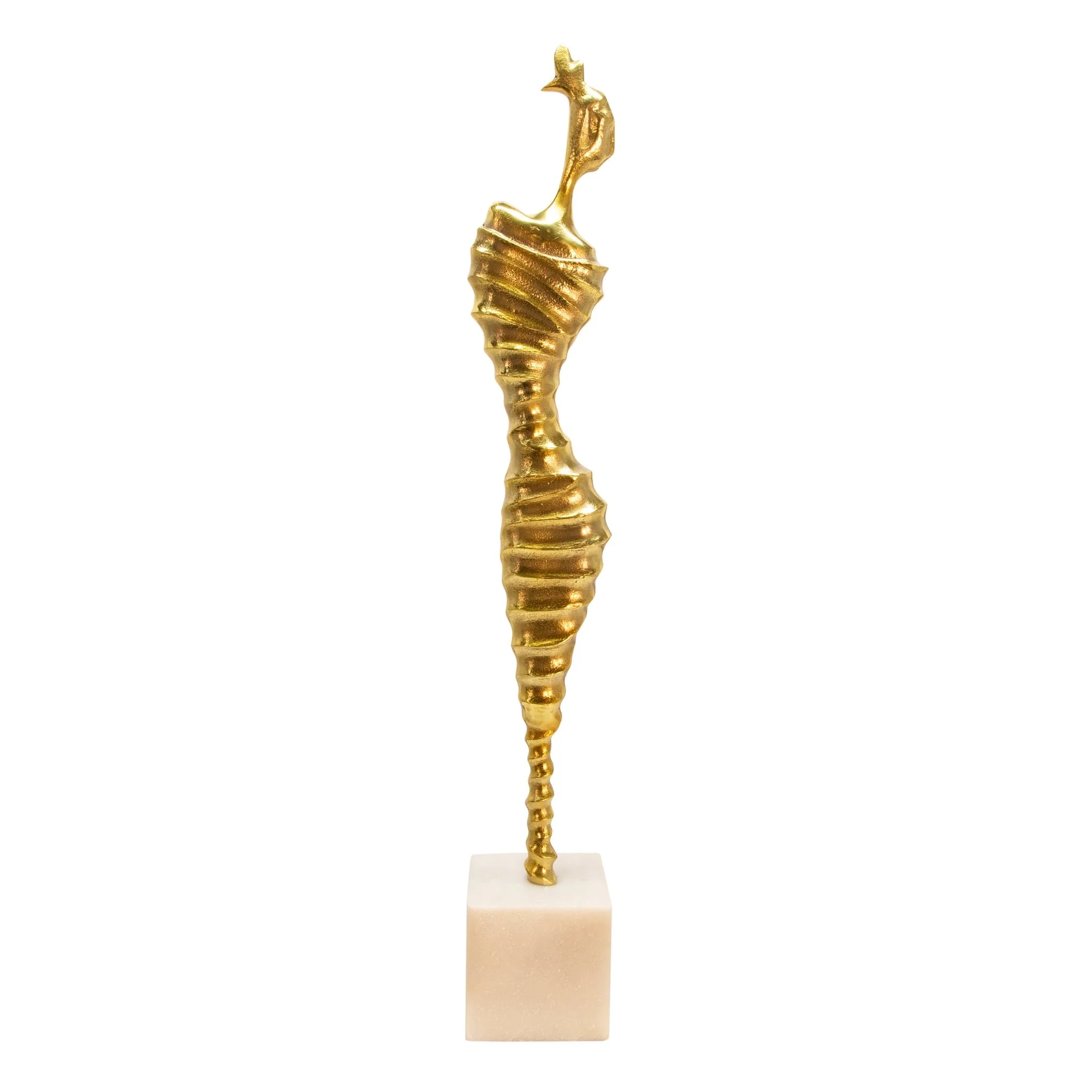 27" Metal Modern Female Mummy Deco, Gold - Image 2