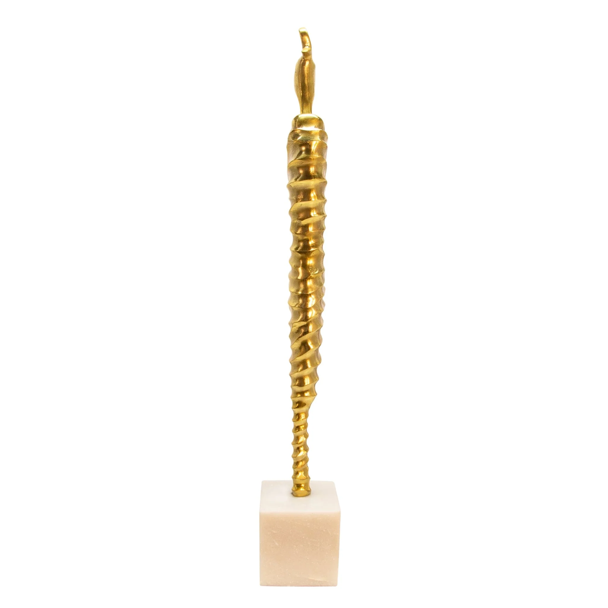 27" Metal Modern Female Mummy Deco, Gold - Image 3