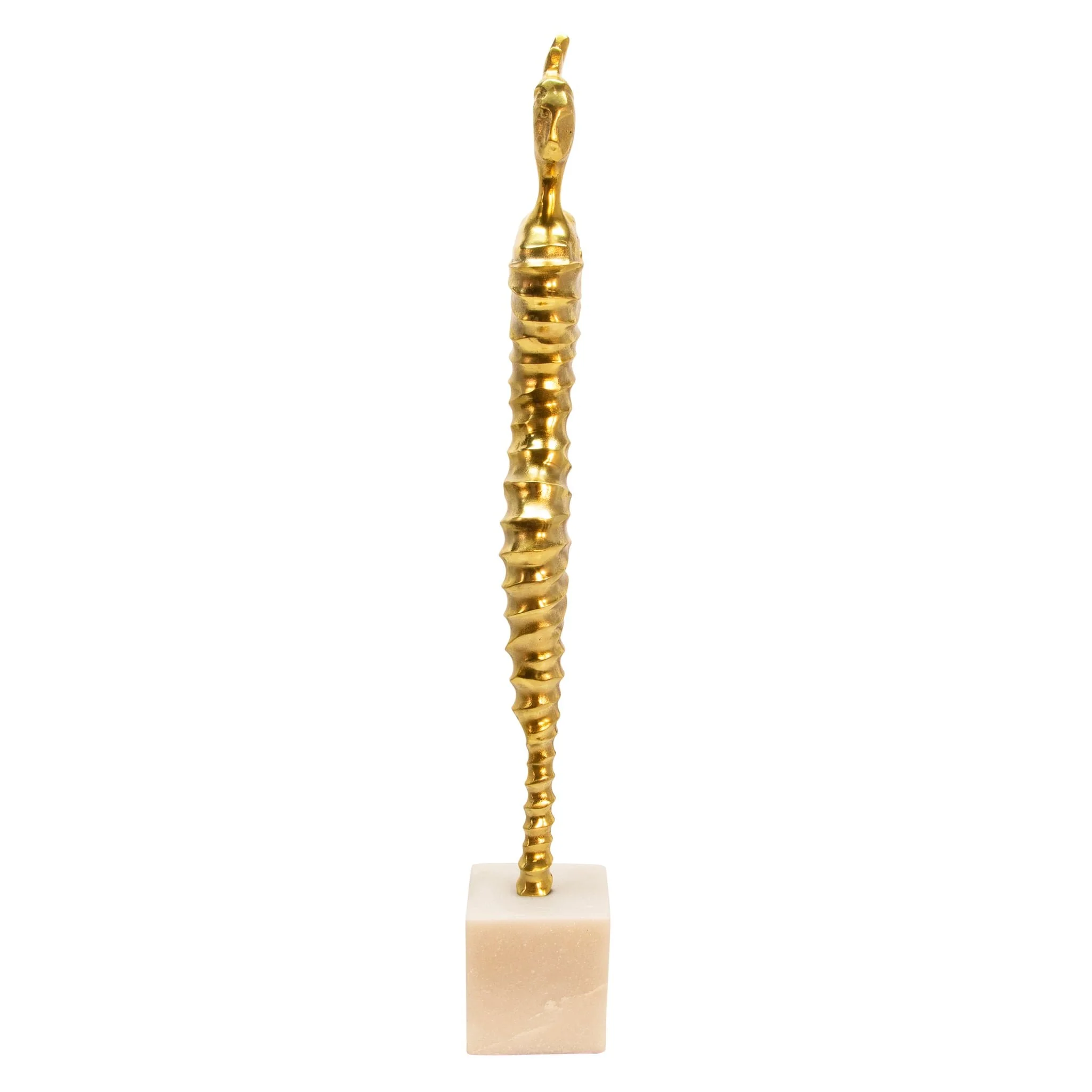 27" Metal Modern Female Mummy Deco, Gold - Image 4
