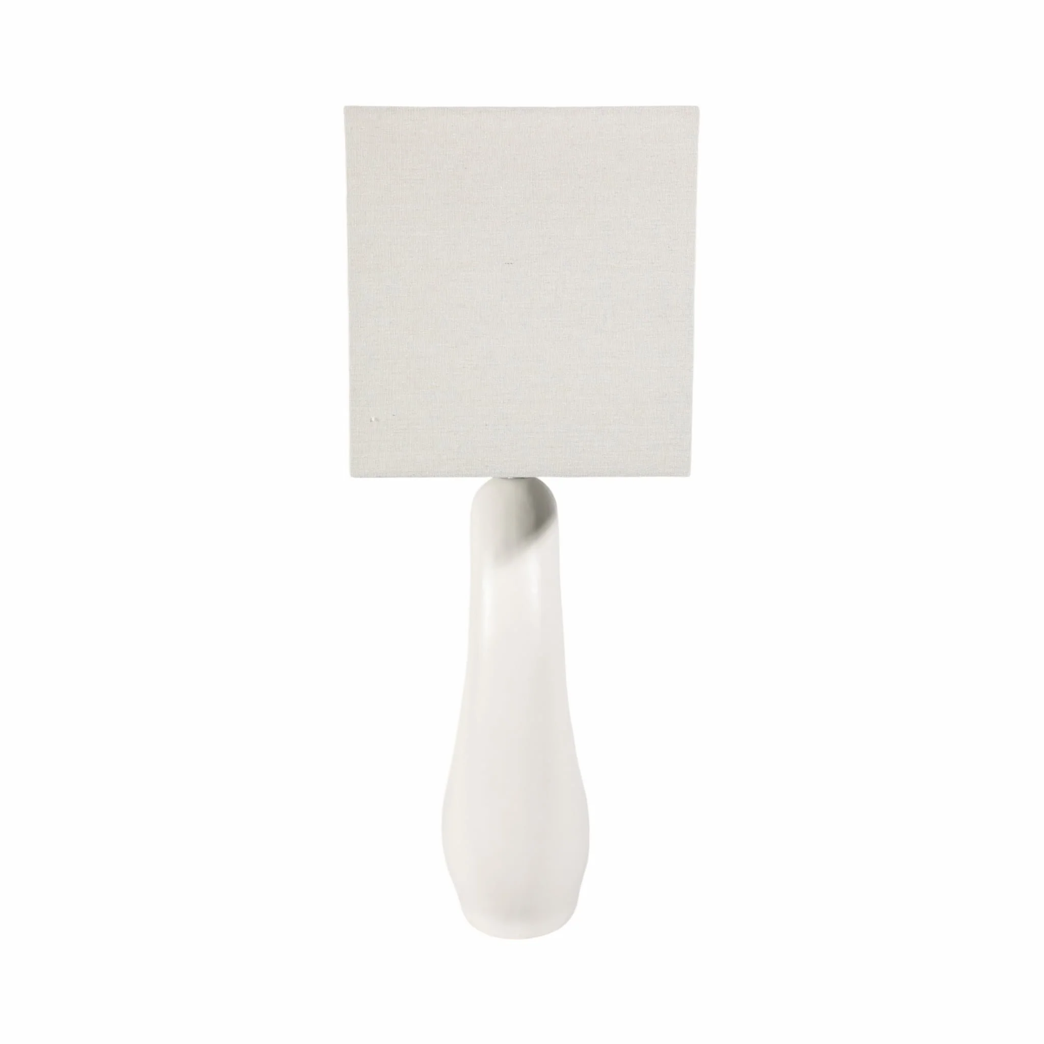 27" Open Cut-out Oval Table Lamp, White - Image 4