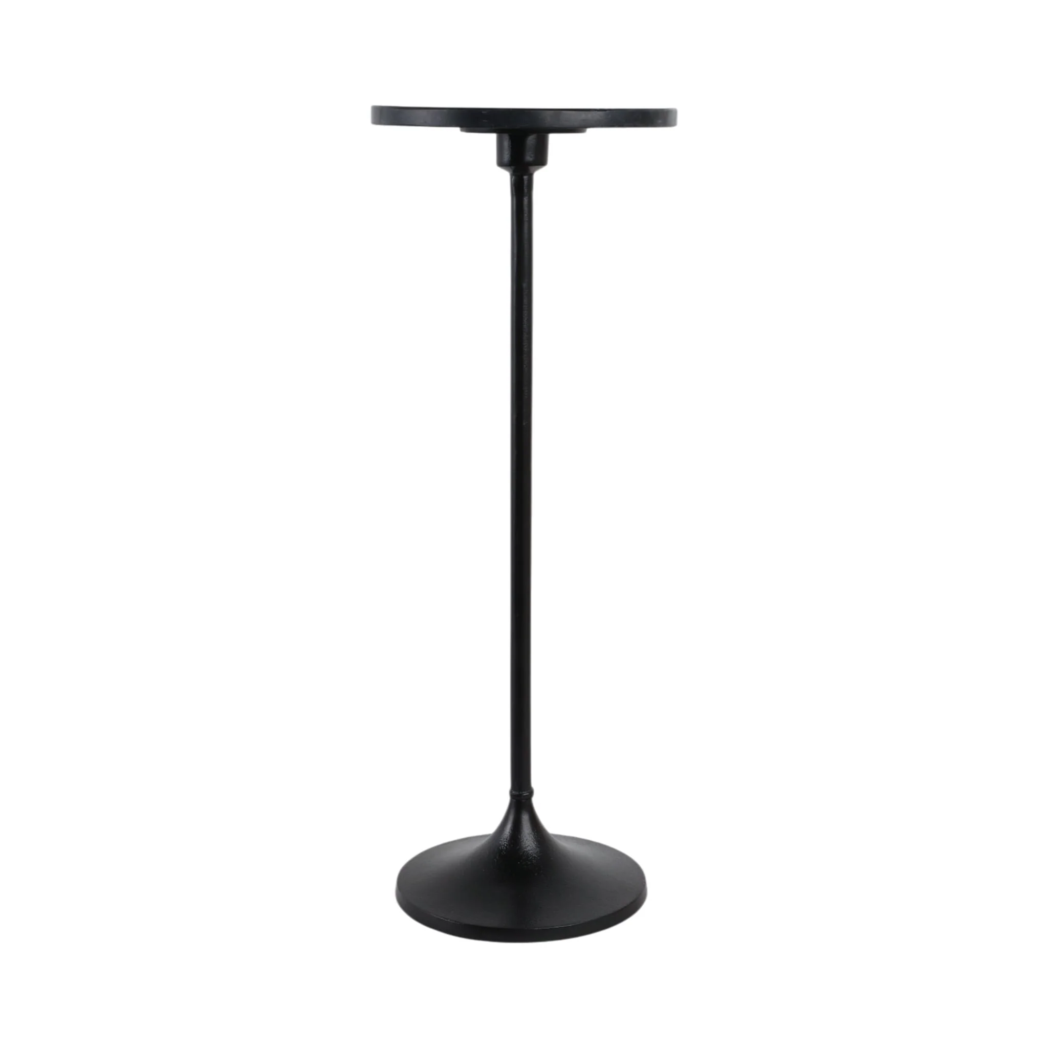 27x10" Marble Top Drink Table, Black - Image 3