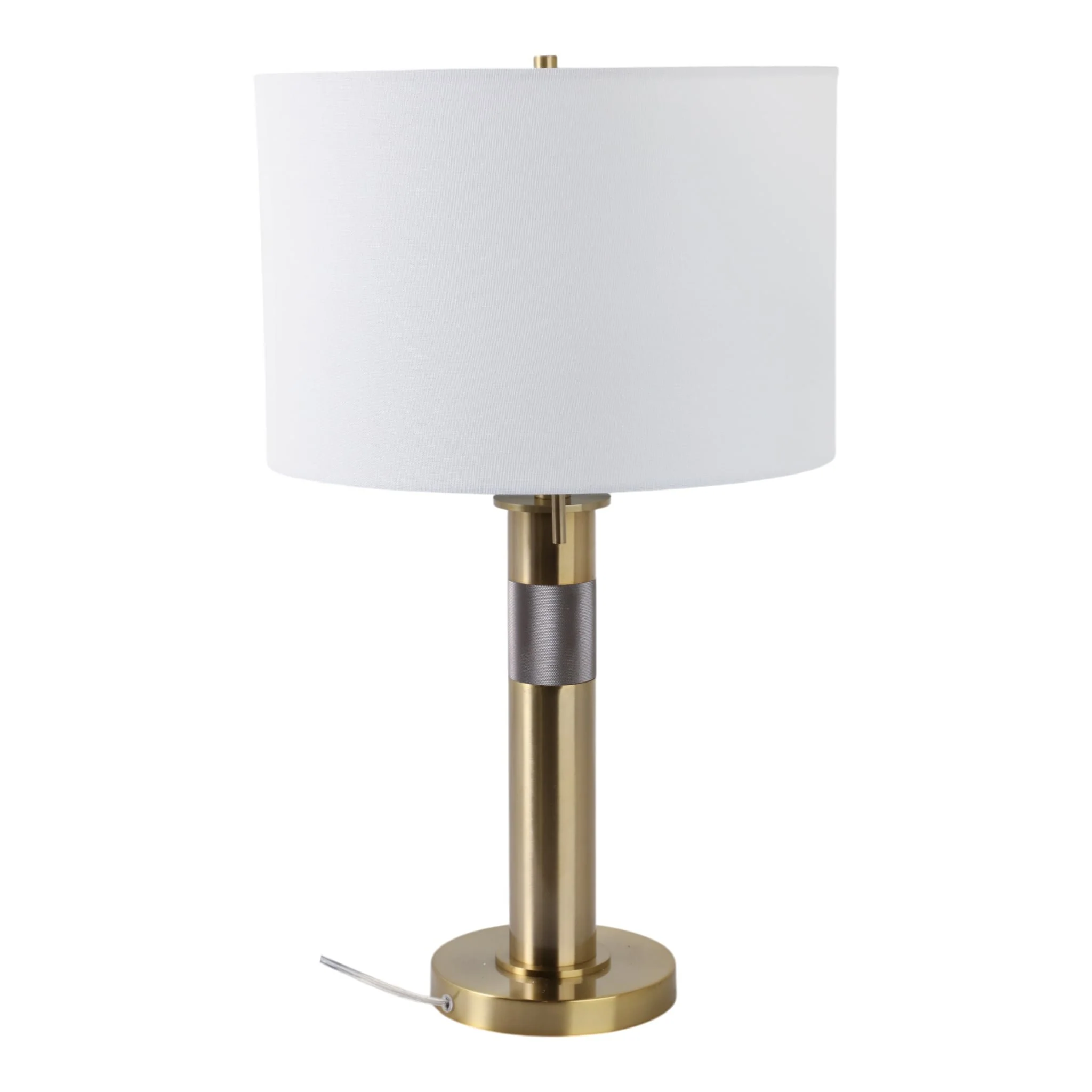 27x15" Metal Lamp With 2 Pulls, Gold - Image 3