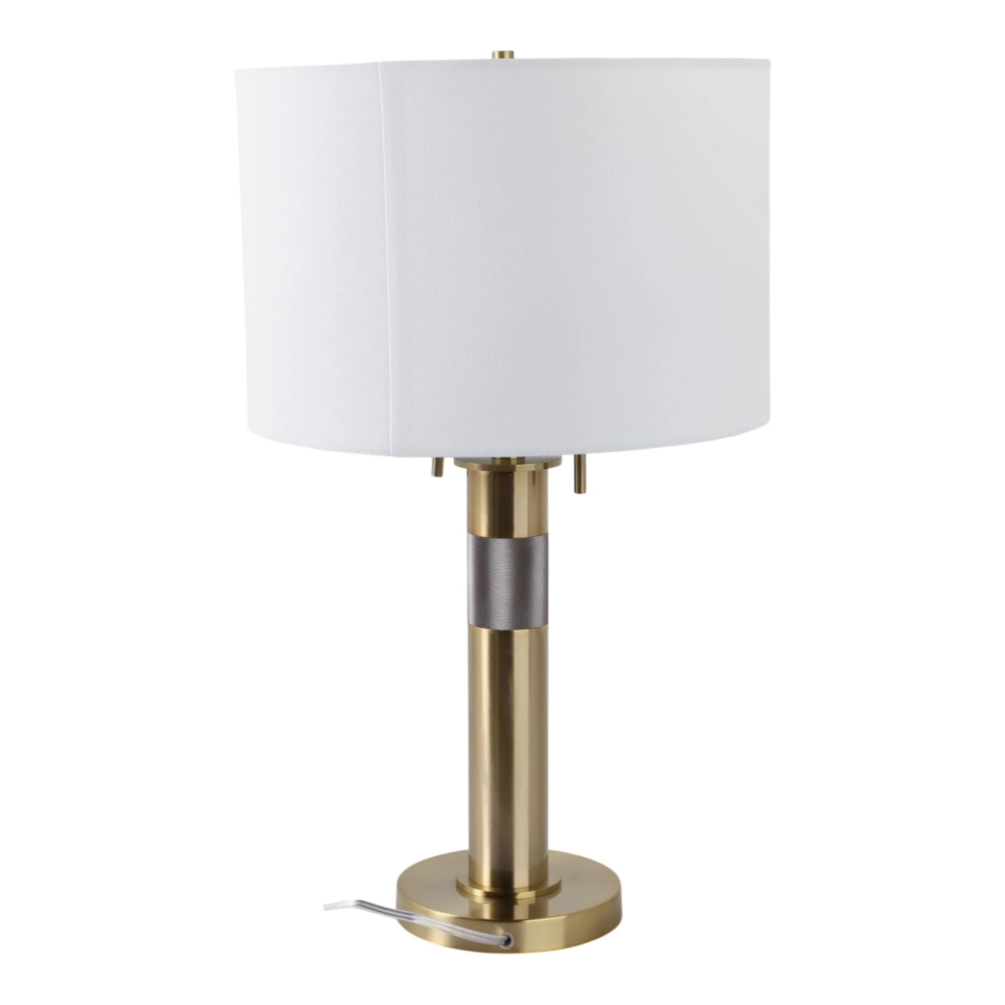 27x15" Metal Lamp With 2 Pulls, Gold - Image 4