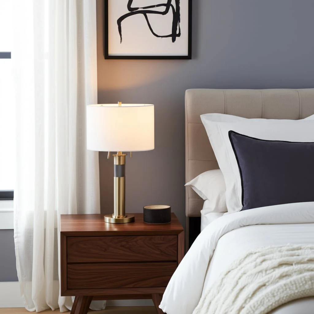 27x15" Metal Lamp With 2 Pulls, Gold - Image 8
