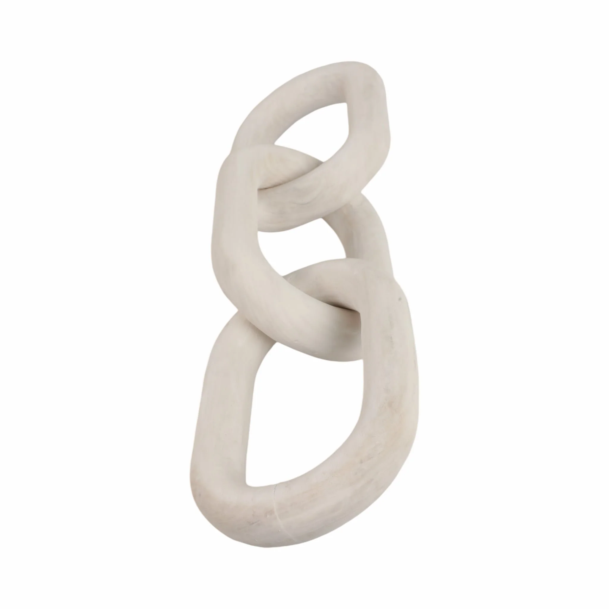 28" 3 Wooden Links, White - Image 3