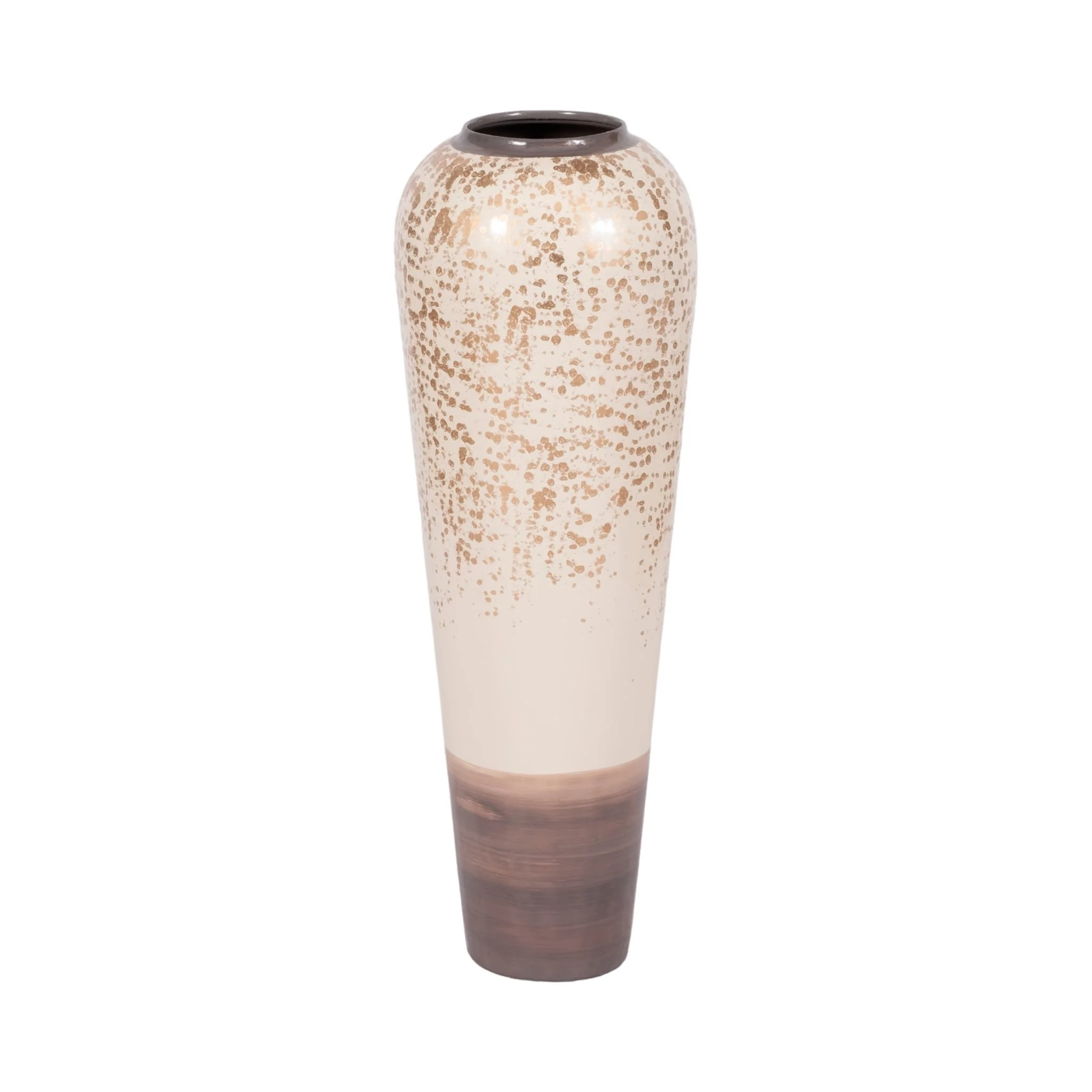 28" Opulence Metal Floor Vase, Grey Multi - Image 3
