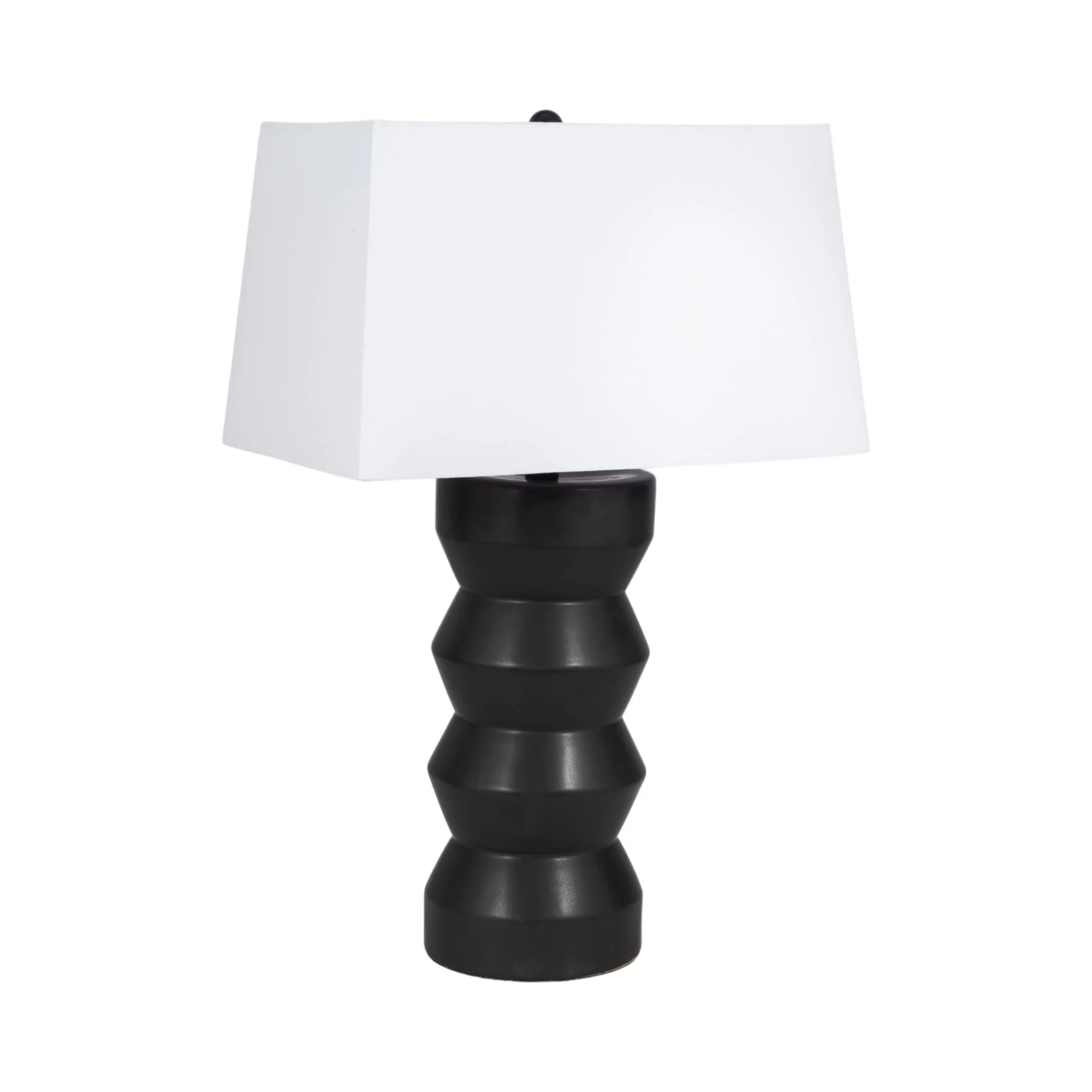 28" Totem Table Lamp, Black - Image 3