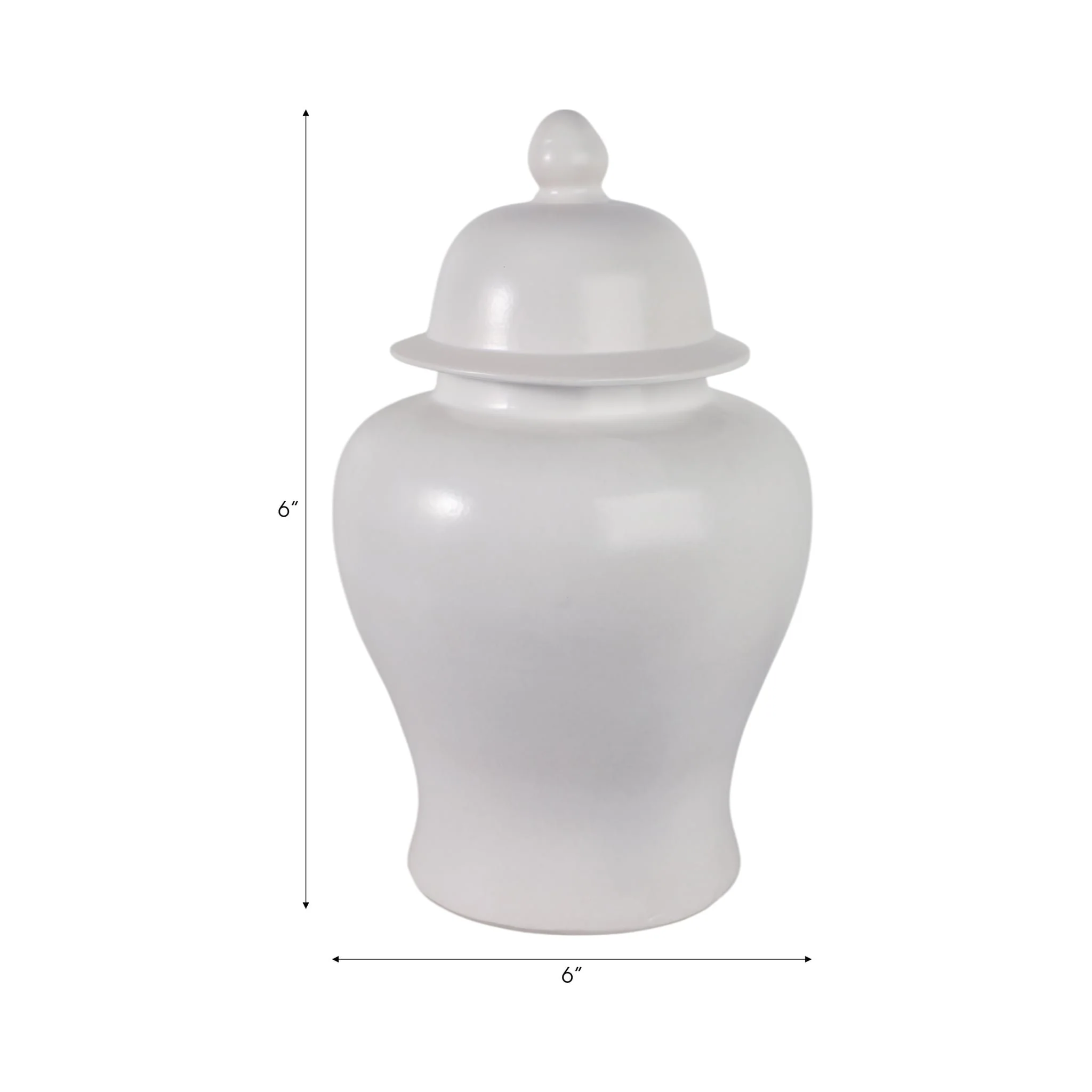 28"h Temple Jar, Matte White - Image 8
