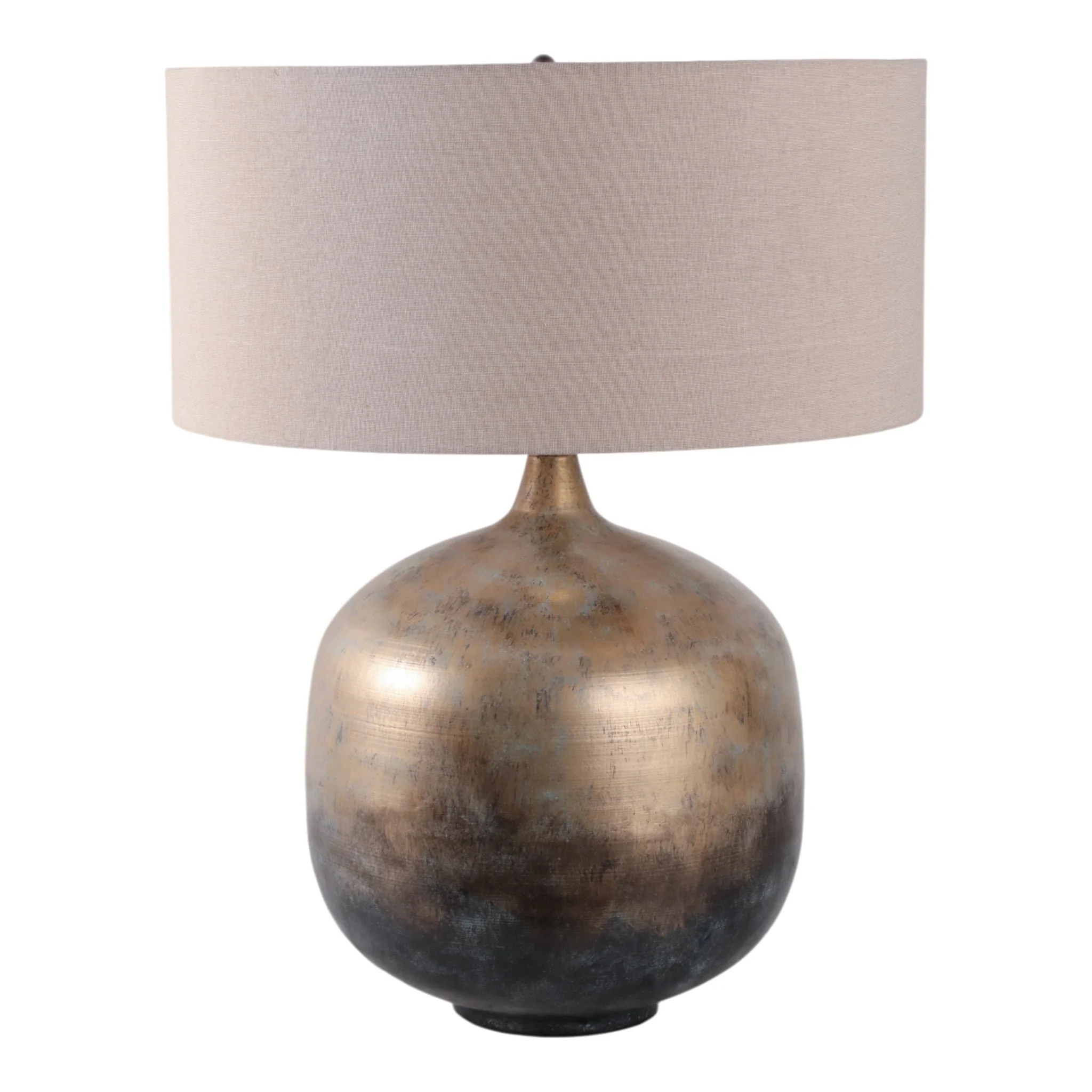 28x22" Metal Base Table Lamp, Brown Multi - Image 2