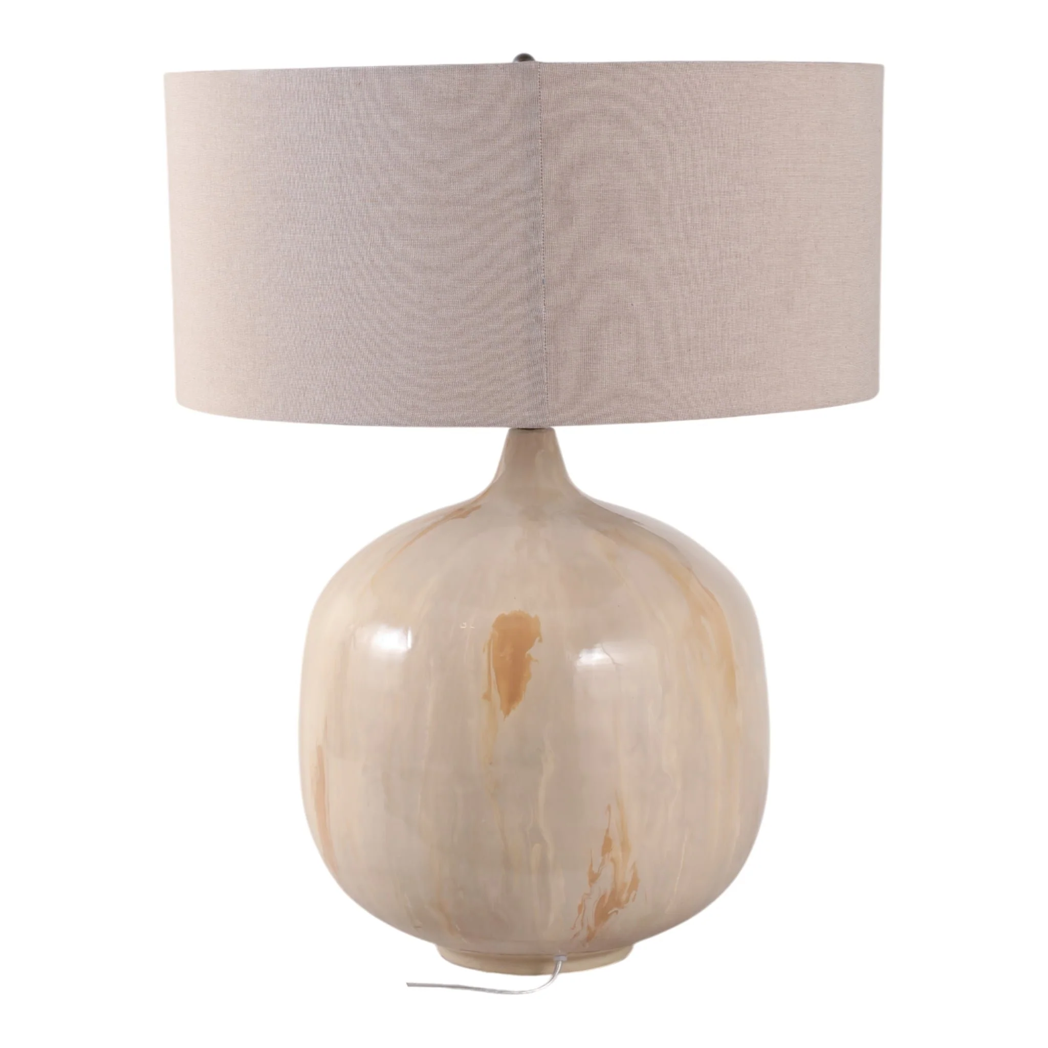 28x22" Metal Base Table Lamp, Ivory - Image 4