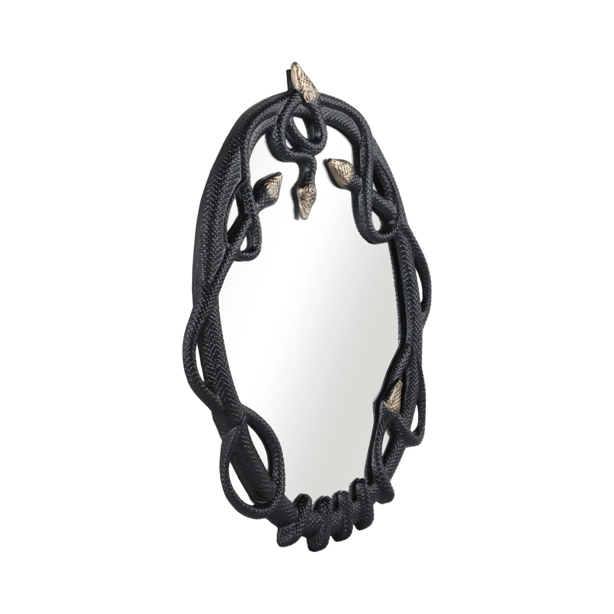 28x22" Snake Mirror, Blk/gld - Image 2