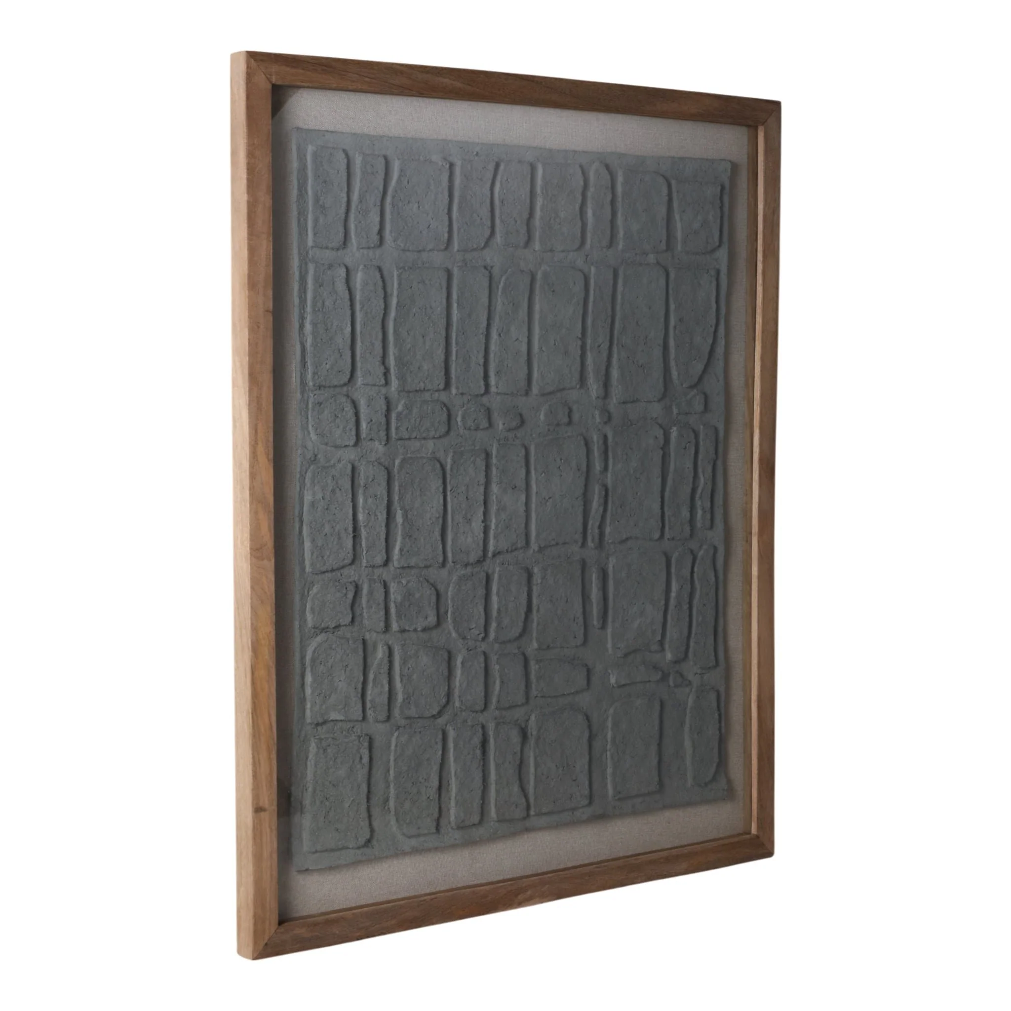 28x35" Paper Mache Wall Art W/wooden Frame /glass - Image 2