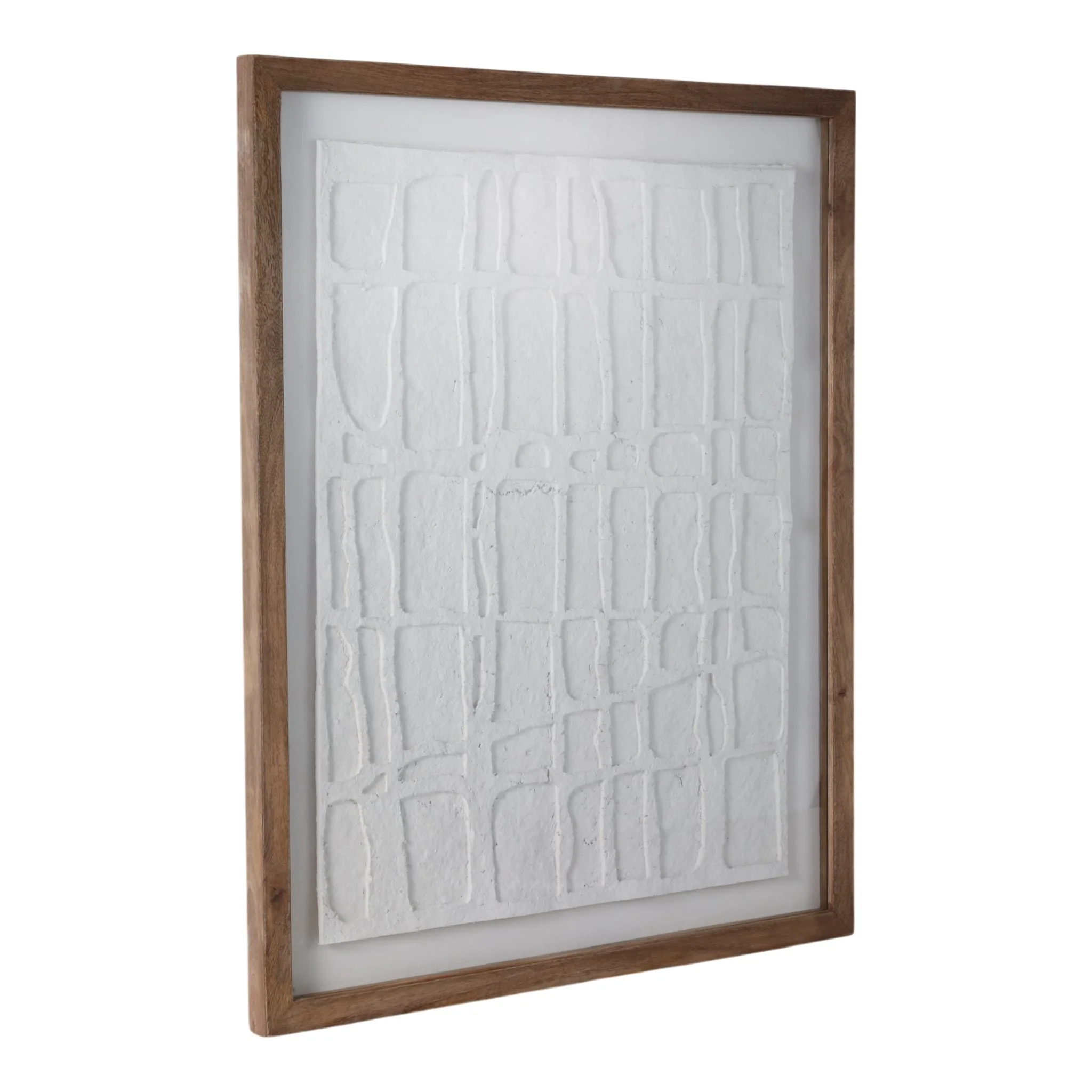 28x35" Paper Mache Wall Art W/wooden Frame /glass - Image 2