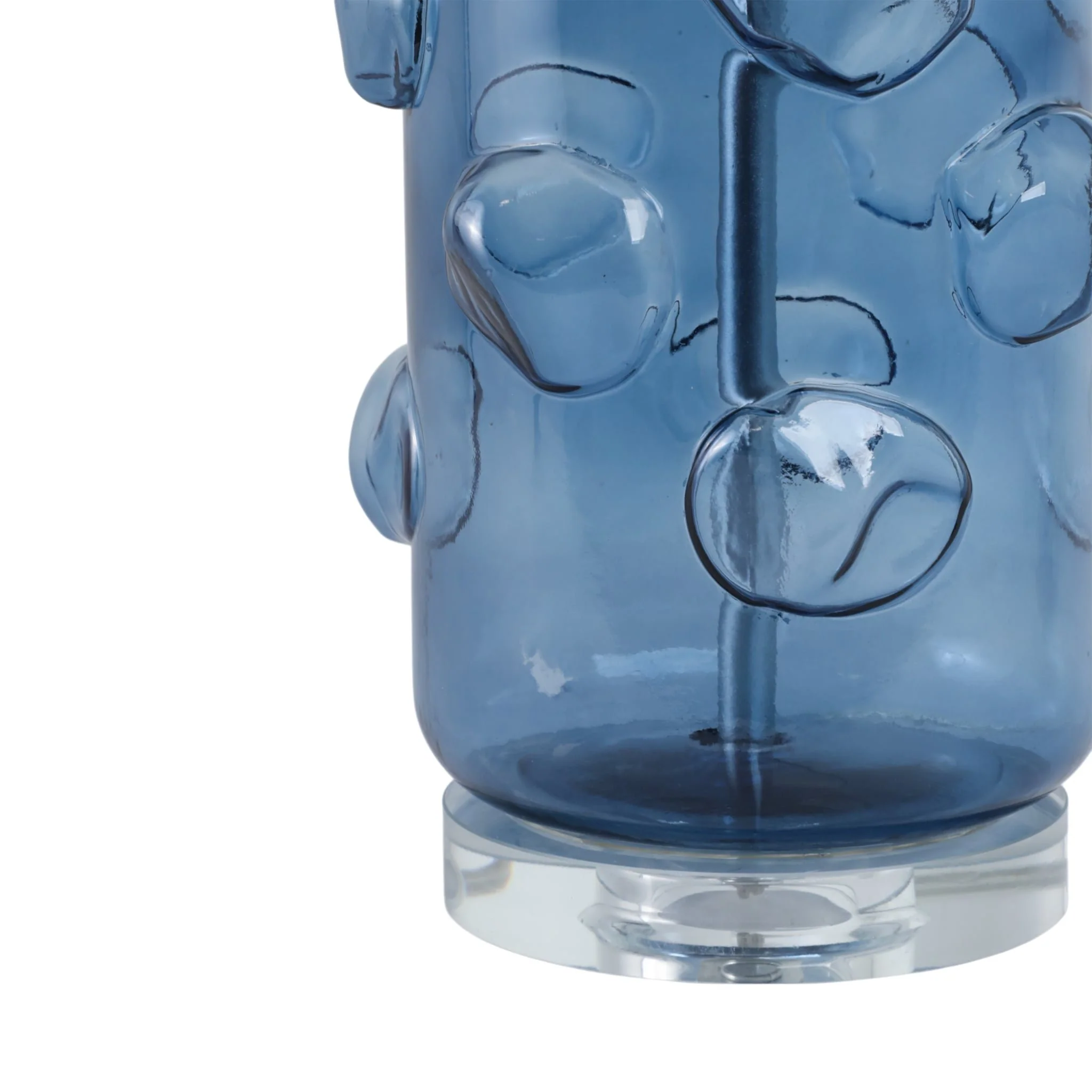 29x17" Glass Bubbles Table Lamp, Blue - Image 5