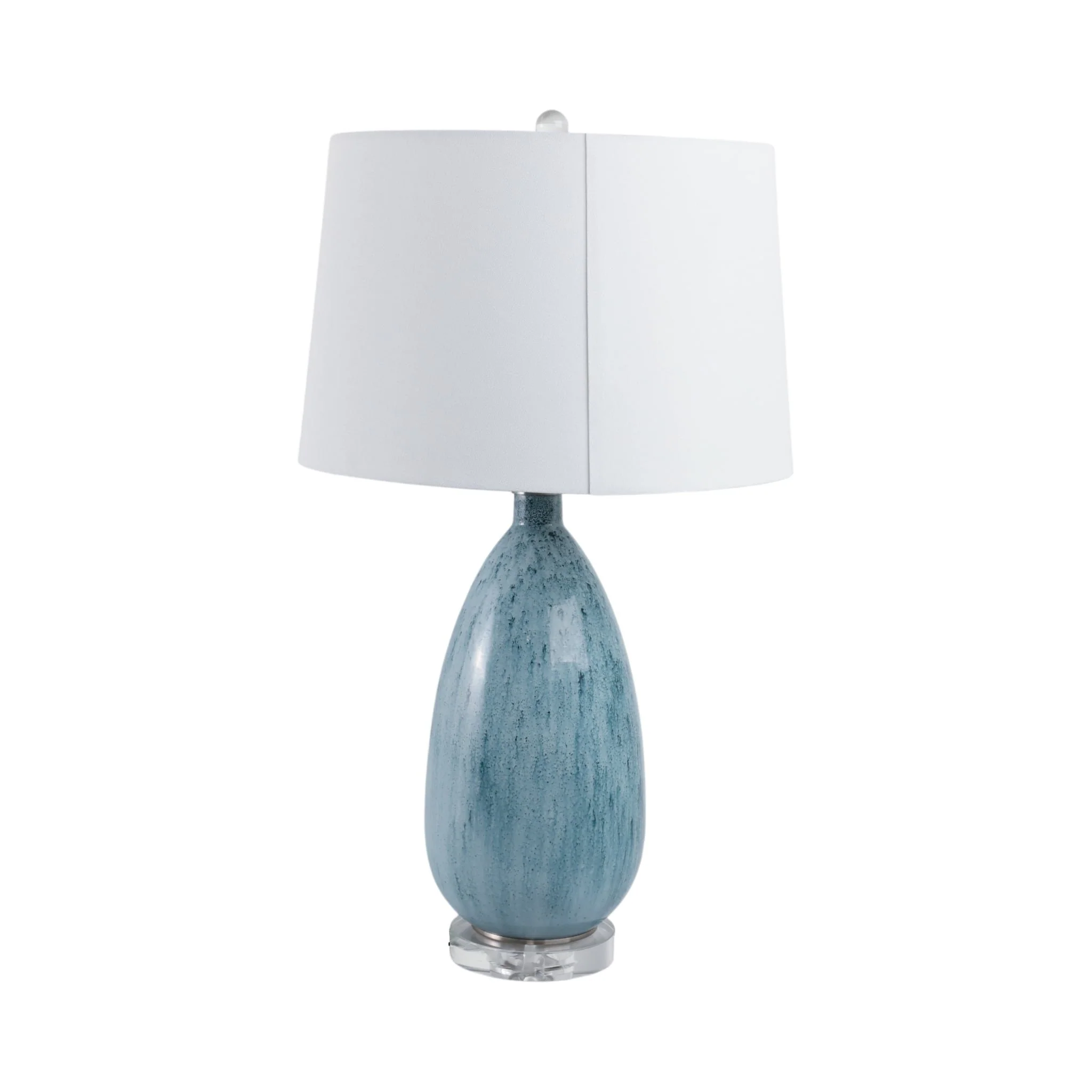 29x17" Reactive Finish Table Lamp, Green - Image 4