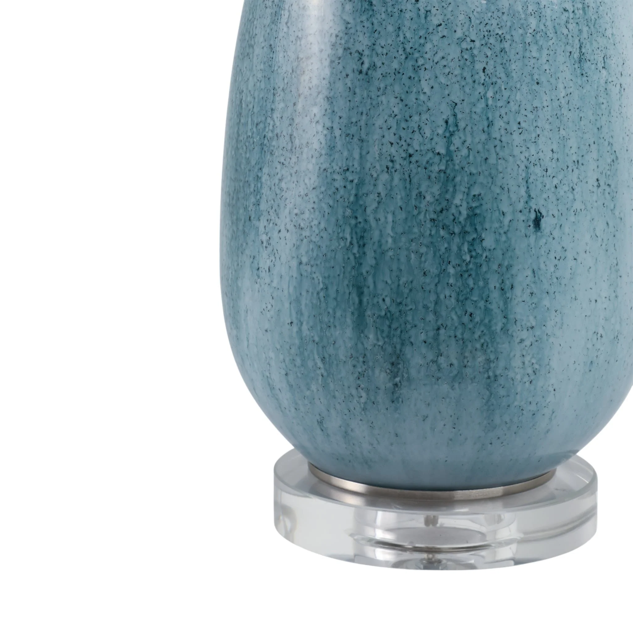 29x17" Reactive Finish Table Lamp, Green - Image 5