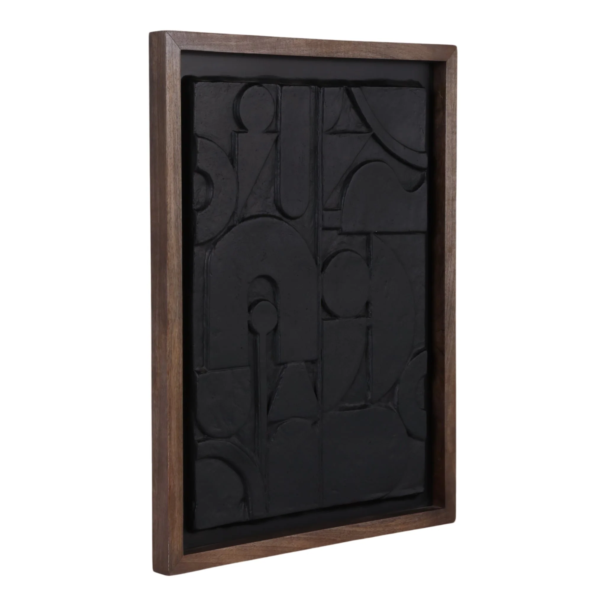 29x22" Paper Mache Wall Art, Black/dark Brown - Image 2