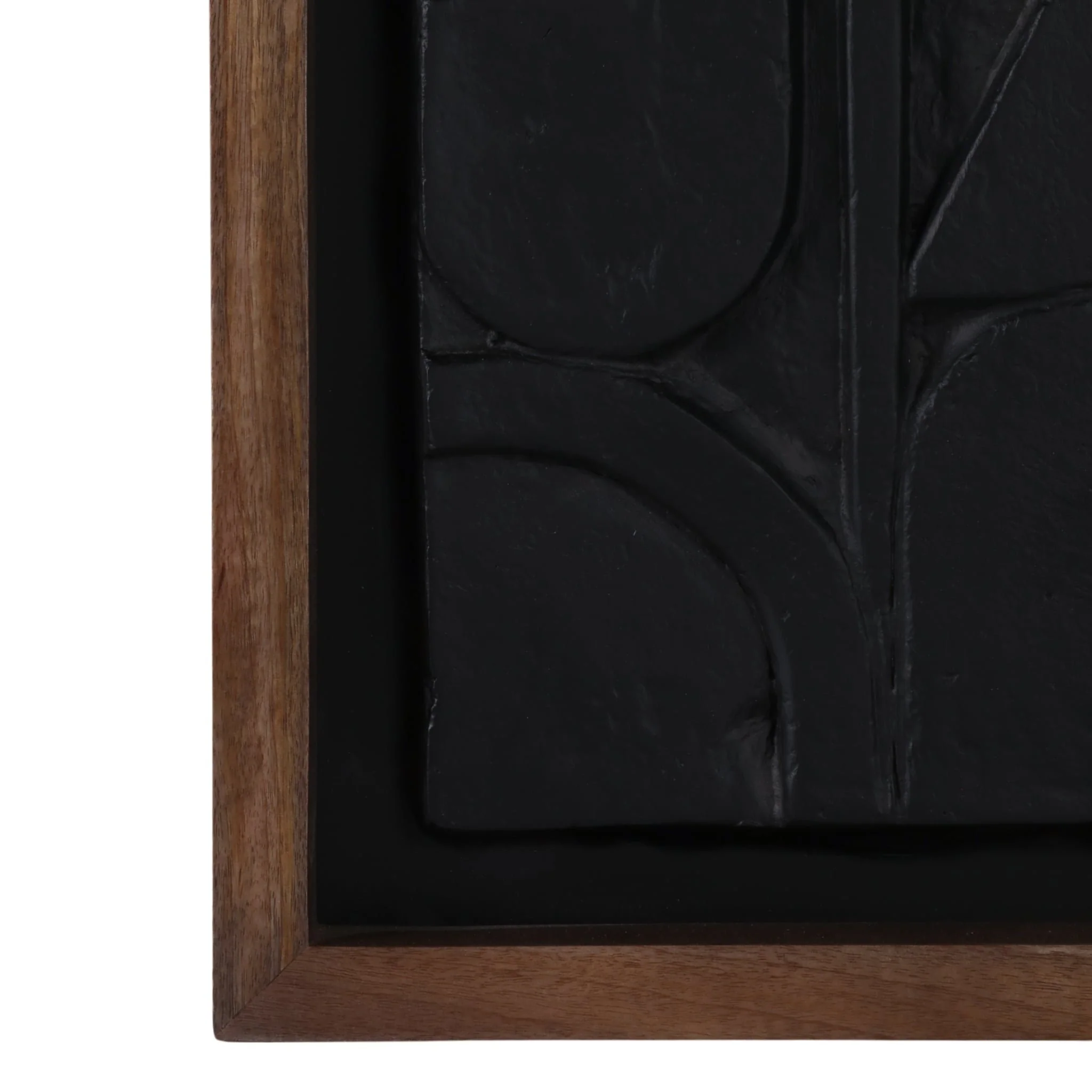 29x22" Paper Mache Wall Art, Black/dark Brown - Image 4