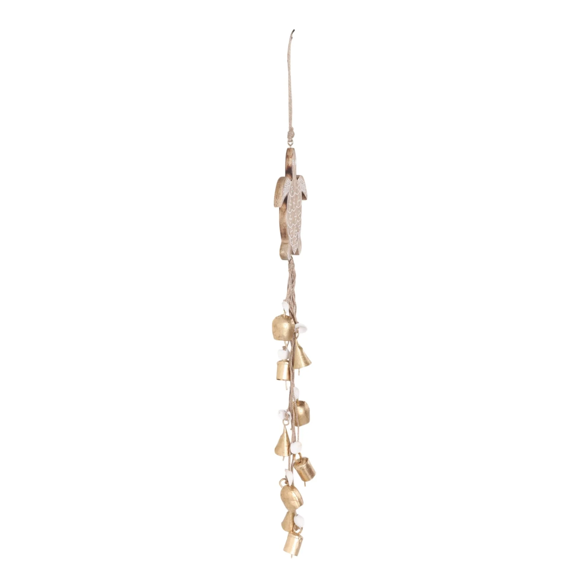 29x6" Sea Turtle With Shells Chime, Brown - Image 3