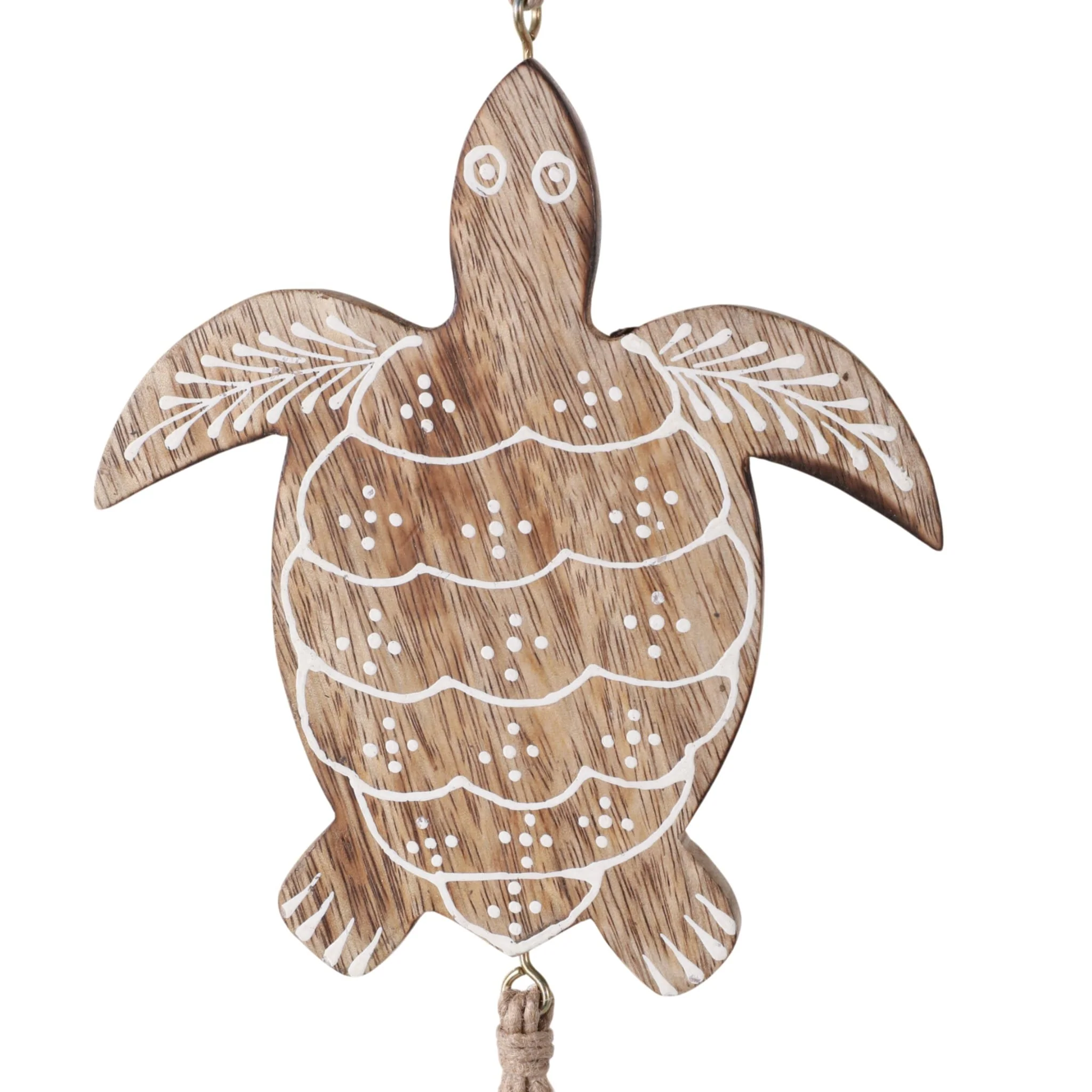 29x6" Sea Turtle With Shells Chime, Brown - Image 5