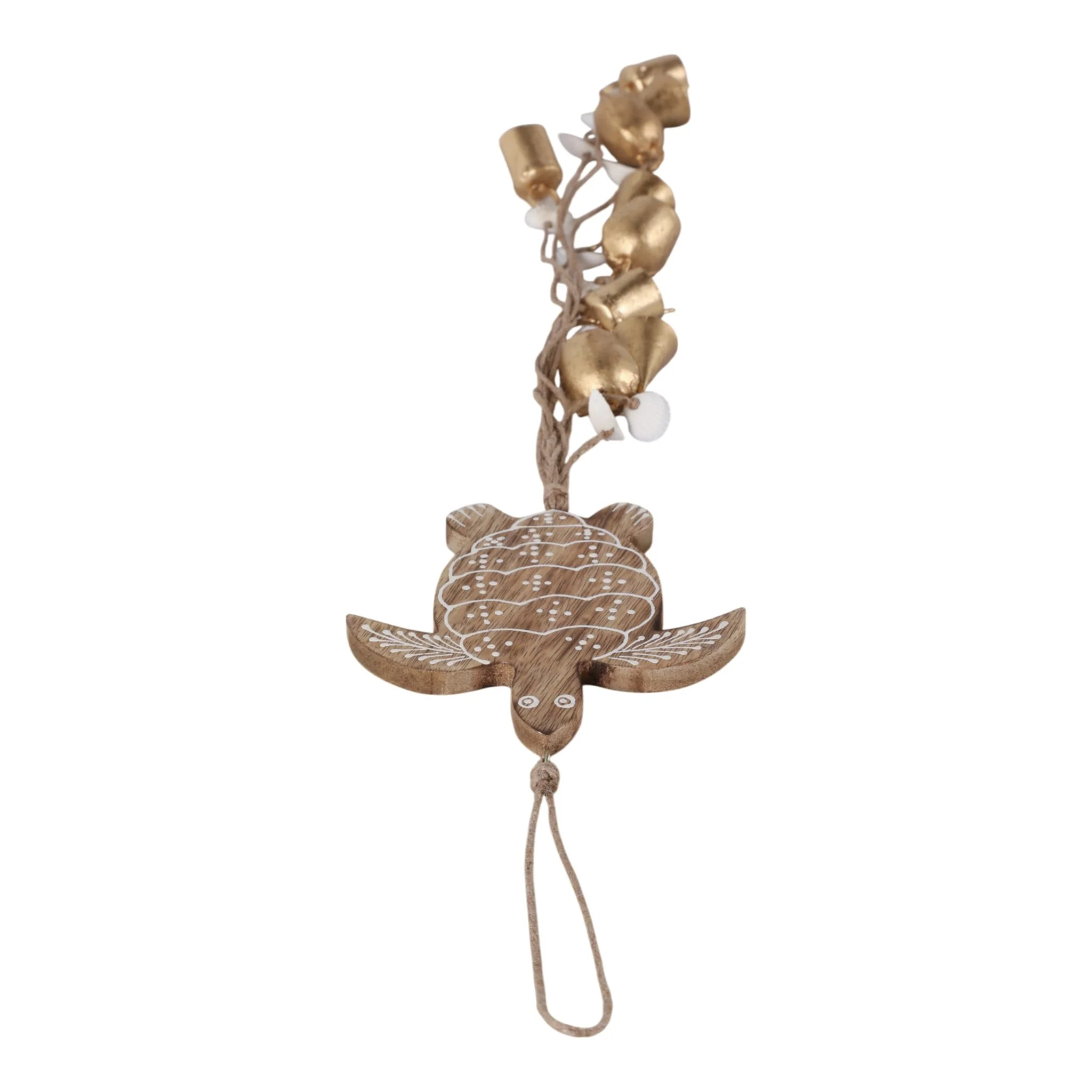 29x6" Sea Turtle With Shells Chime, Brown - Image 7