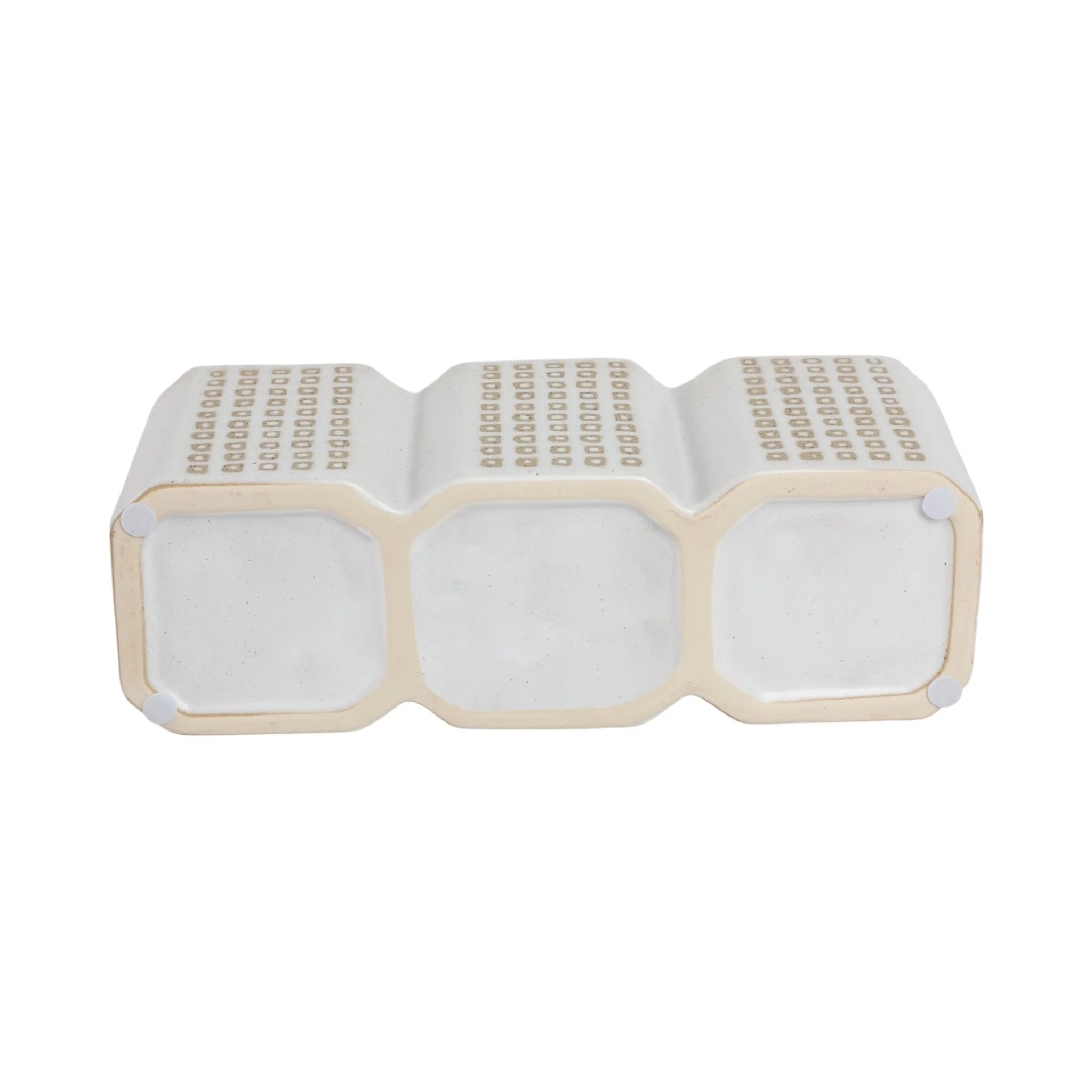 3-cup Dotted Pen Holder, Beige - Image 7