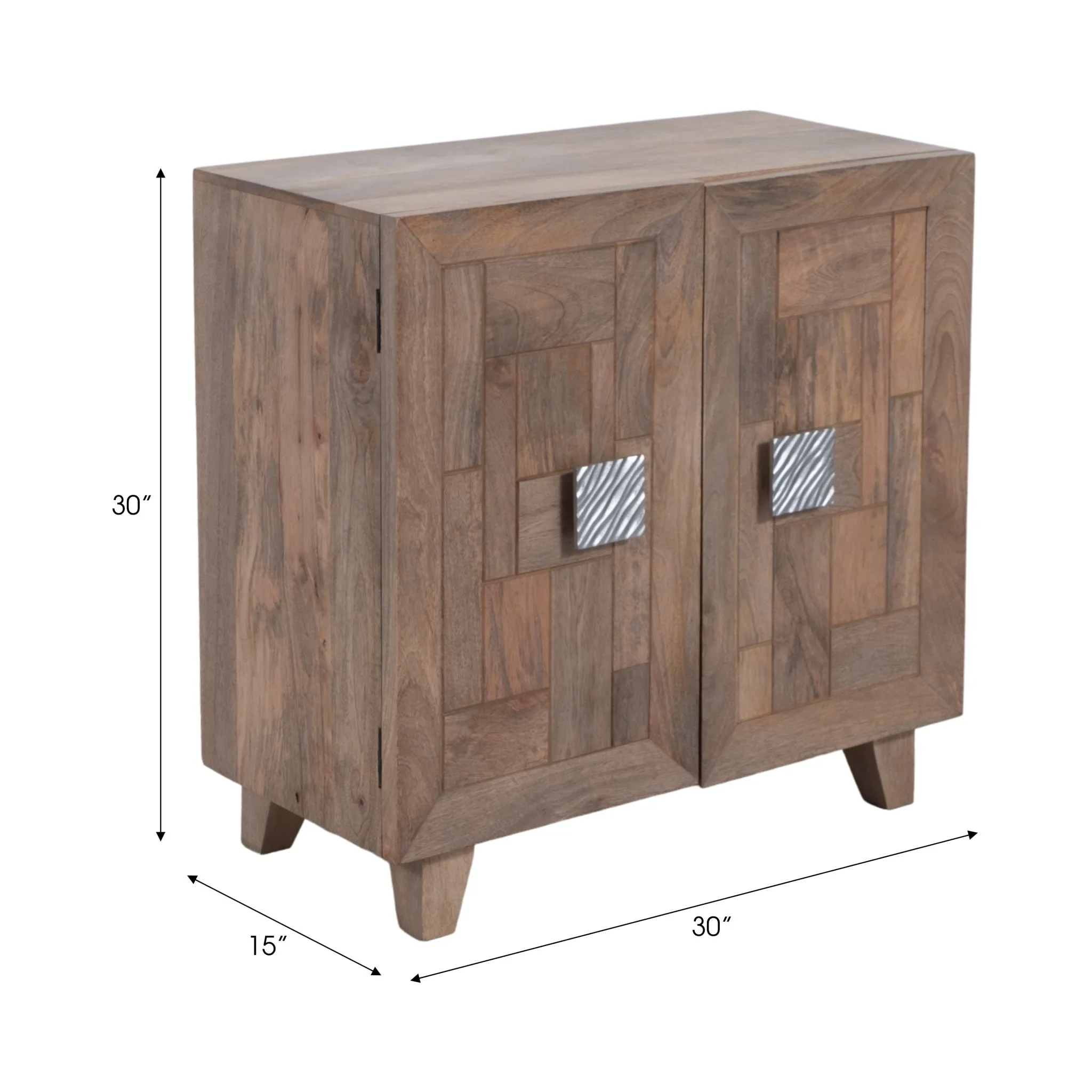 30" 2 Door Coffer Front Cabinet, Light Wash,k/d - Image 9