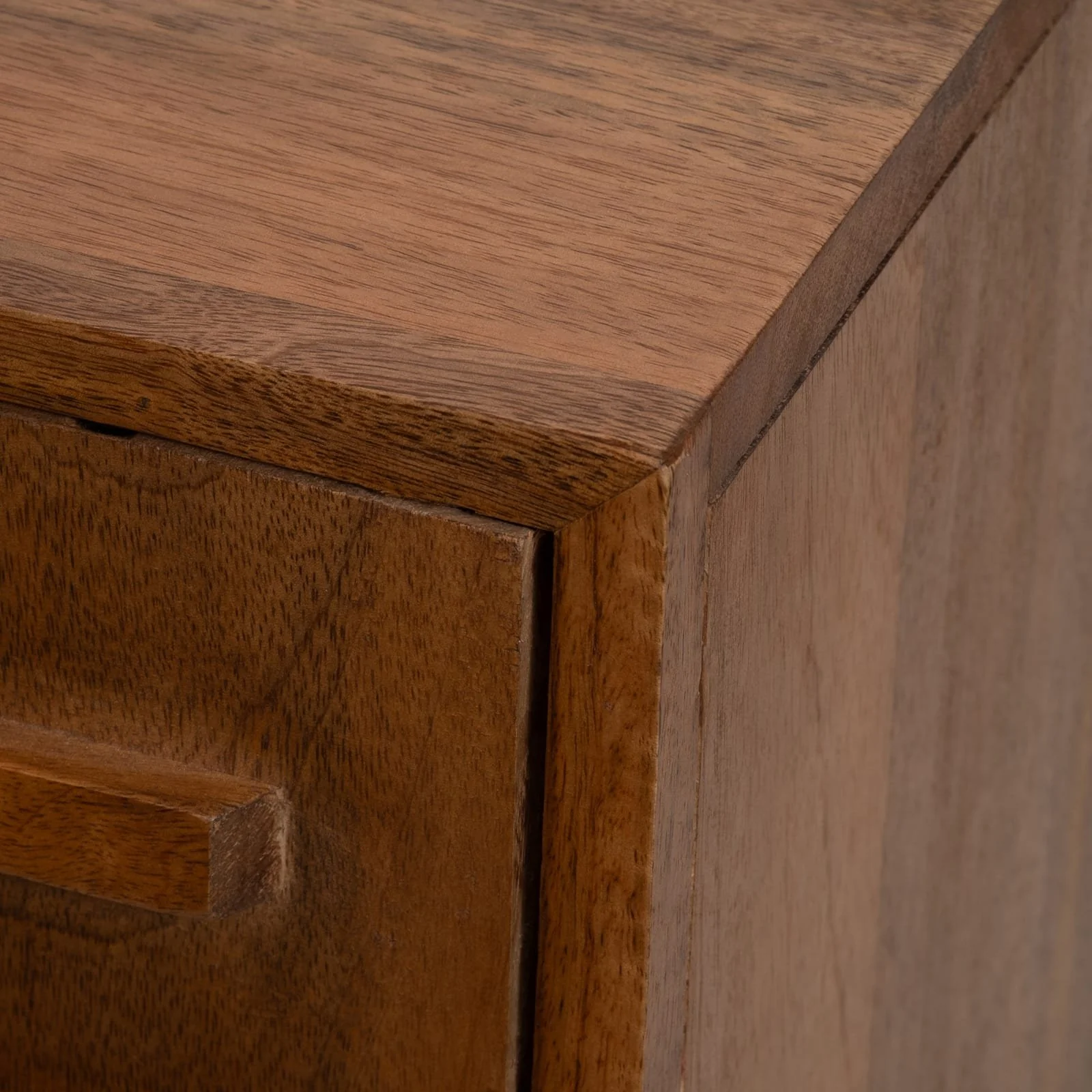 30" Midcentury Slat 2 Door Cabinet, Mango Brwn - Image 7
