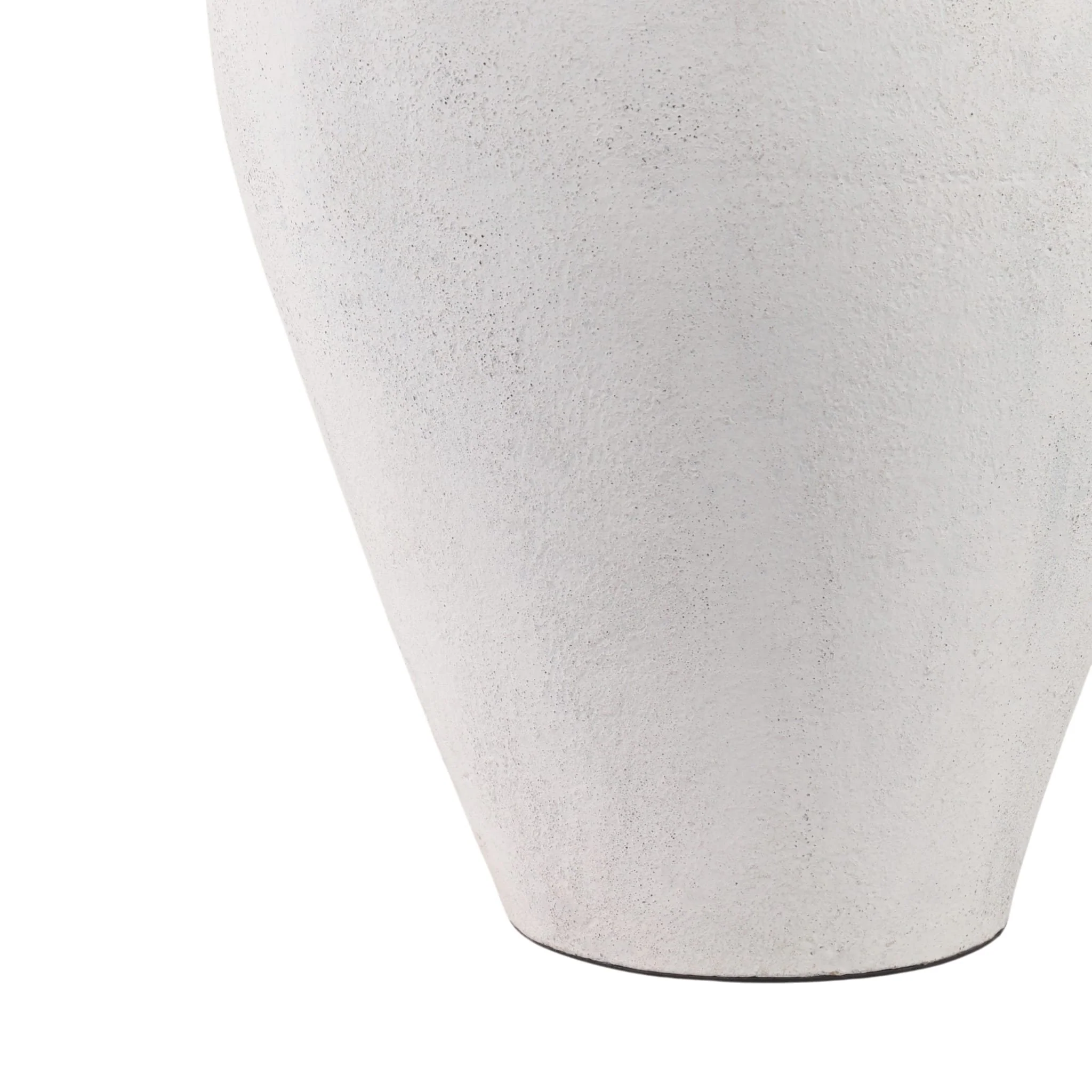 30" Terracotta Floor Vase, Ivory - Image 5