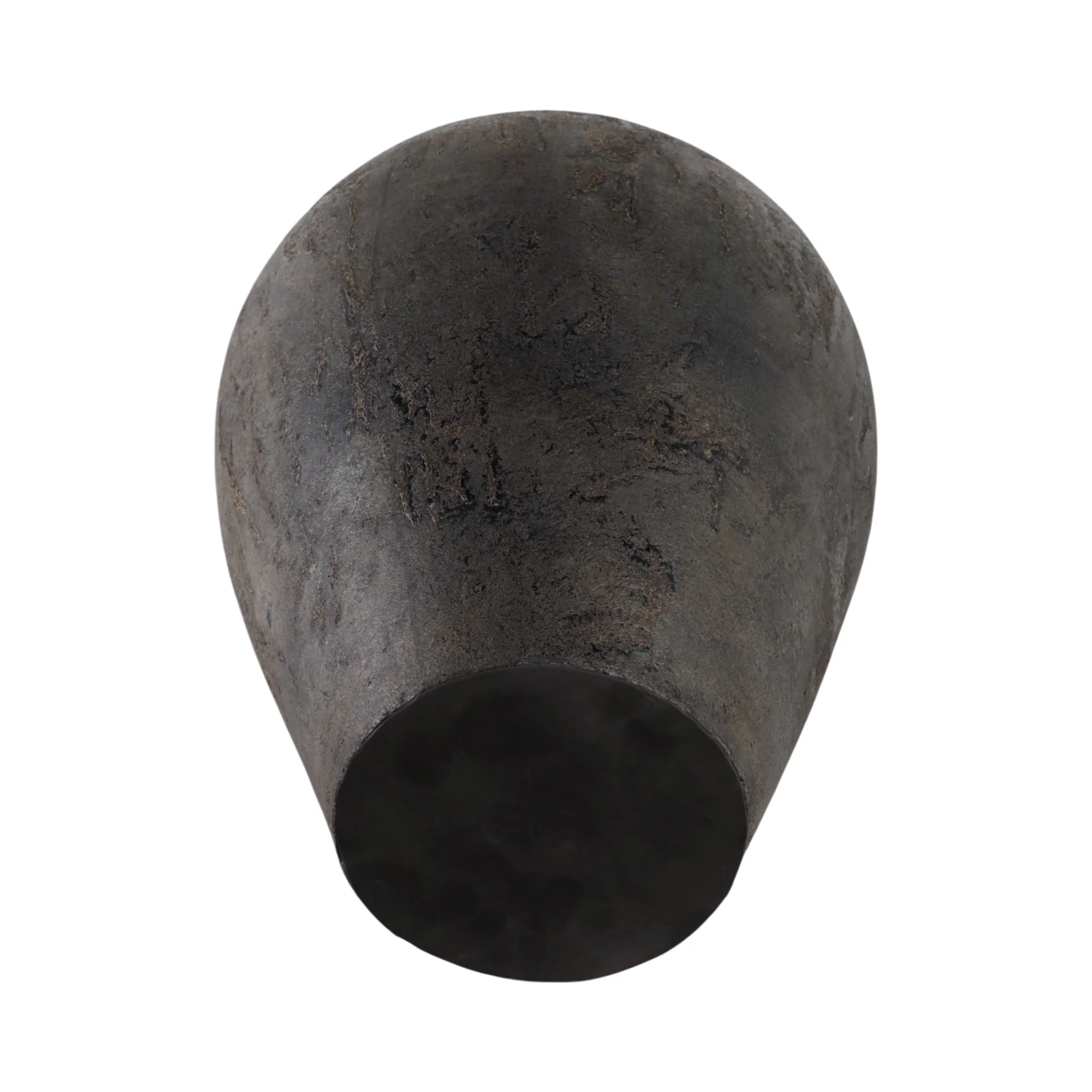 30" Terracotta Floor Vase, Rustic Black - Image 7