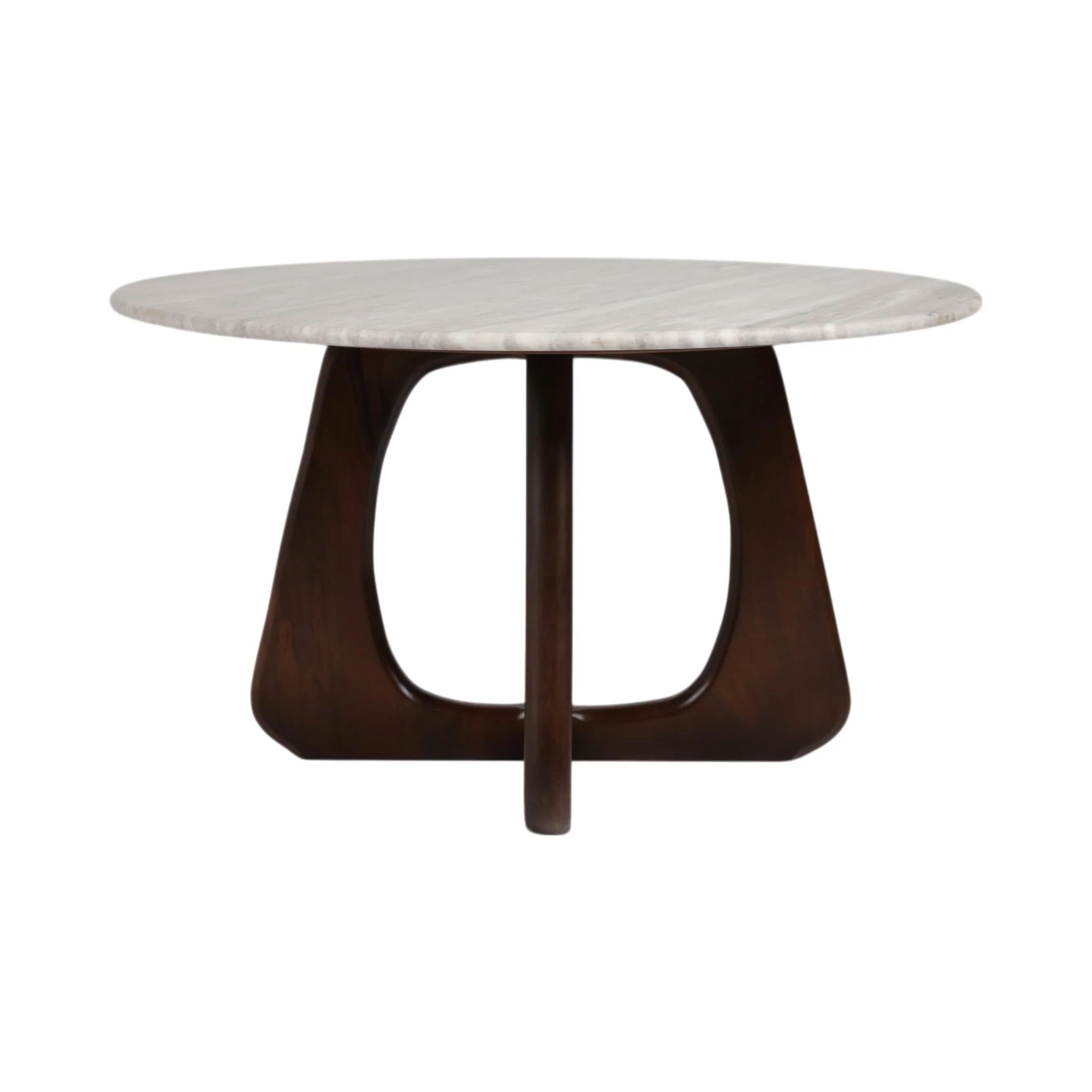30x17" Marble Top Cofee Table, Beige/brown - Image 3