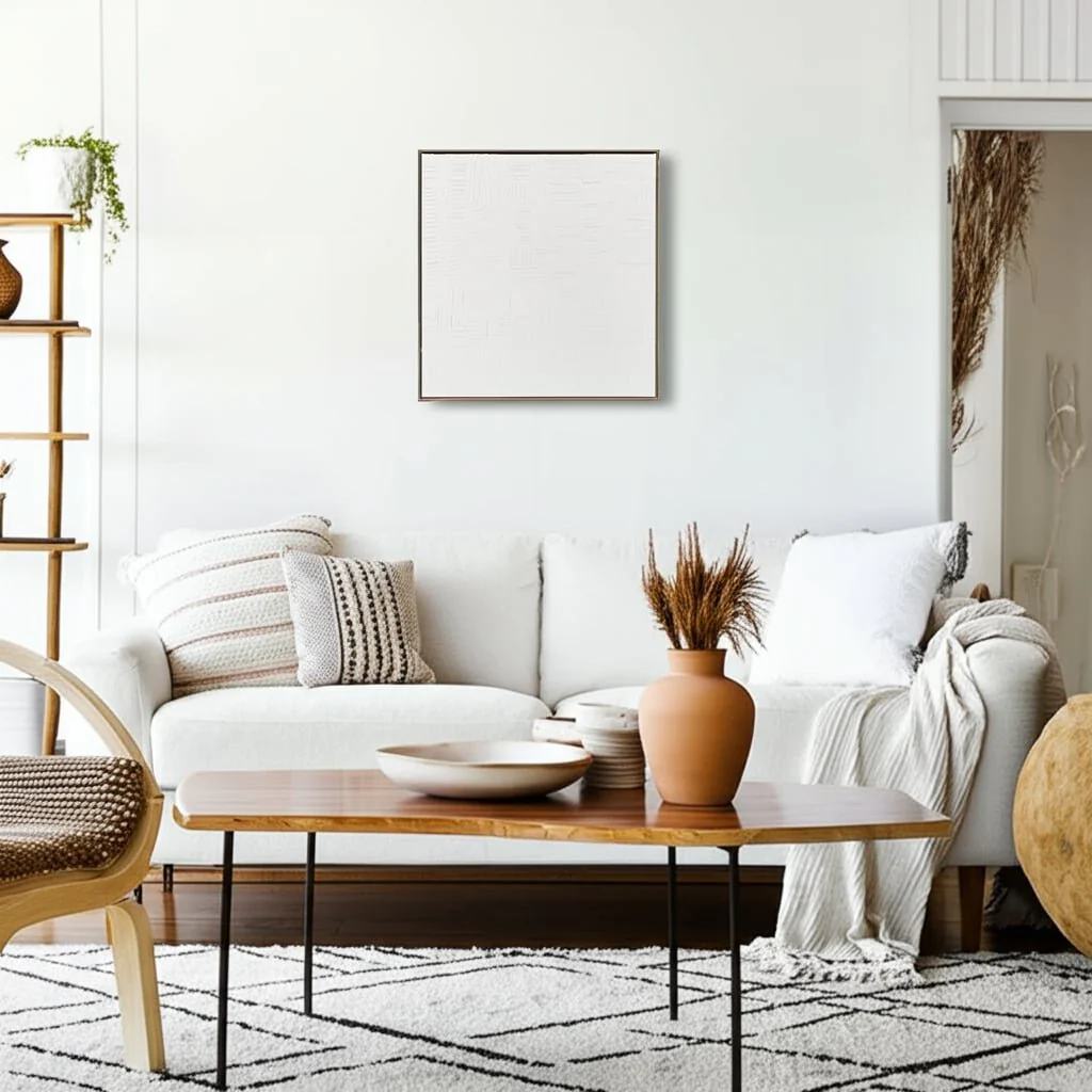 30x30" Glossy Lines Wall Art, White - Image 3