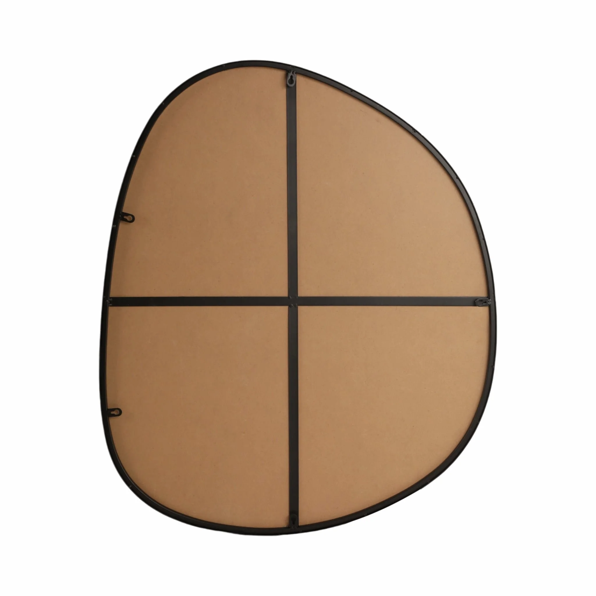 30x35" Irregular Round Mirror, Black - Image 6