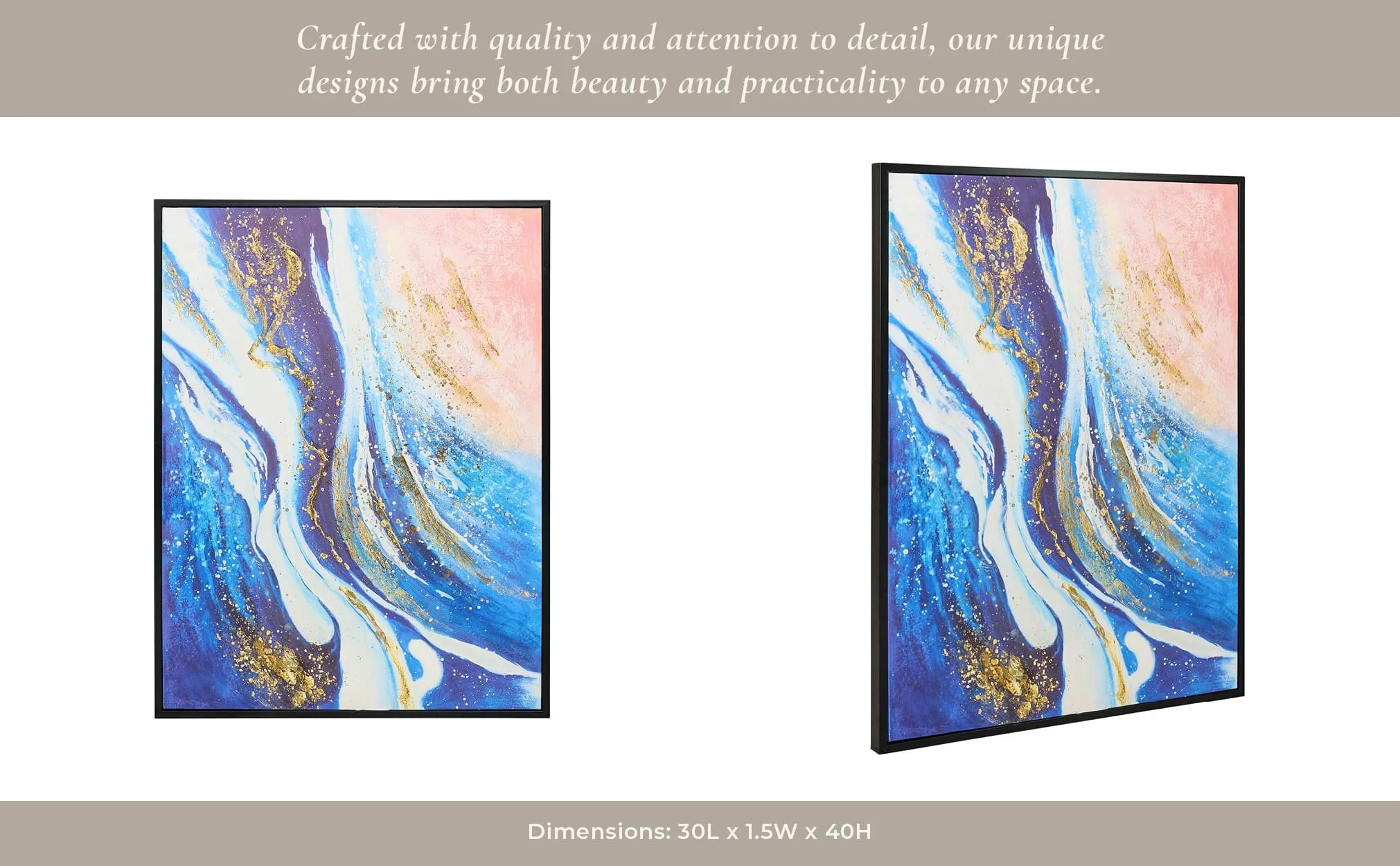 30x40 Handpainted Abstract Canvas, Multi - Image 10