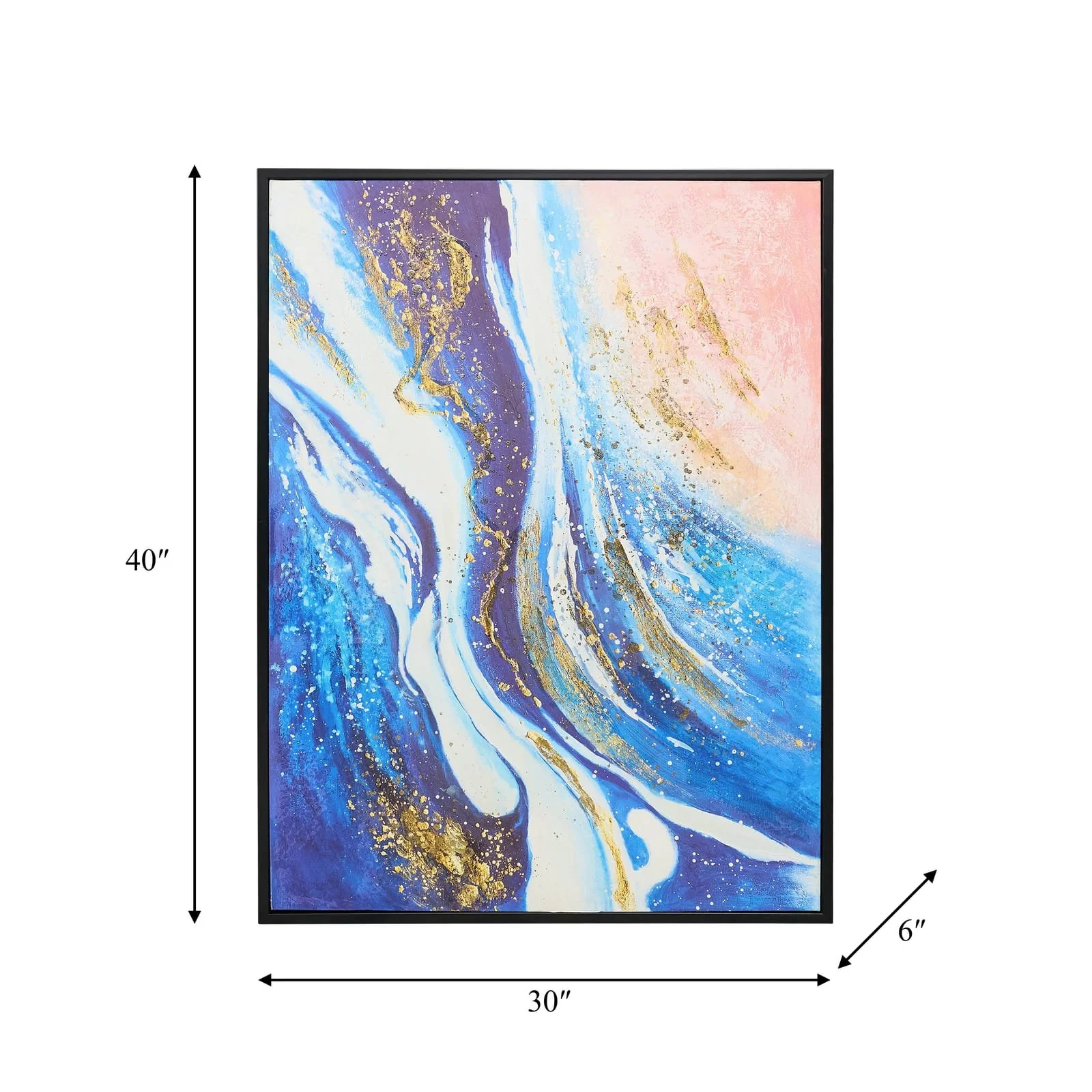 30x40 Handpainted Abstract Canvas, Multi - Image 5