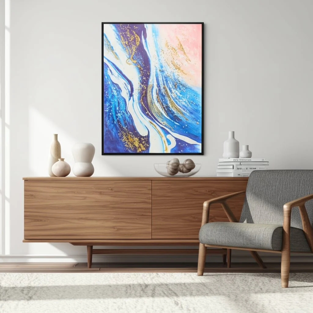 30x40 Handpainted Abstract Canvas, Multi - Image 7