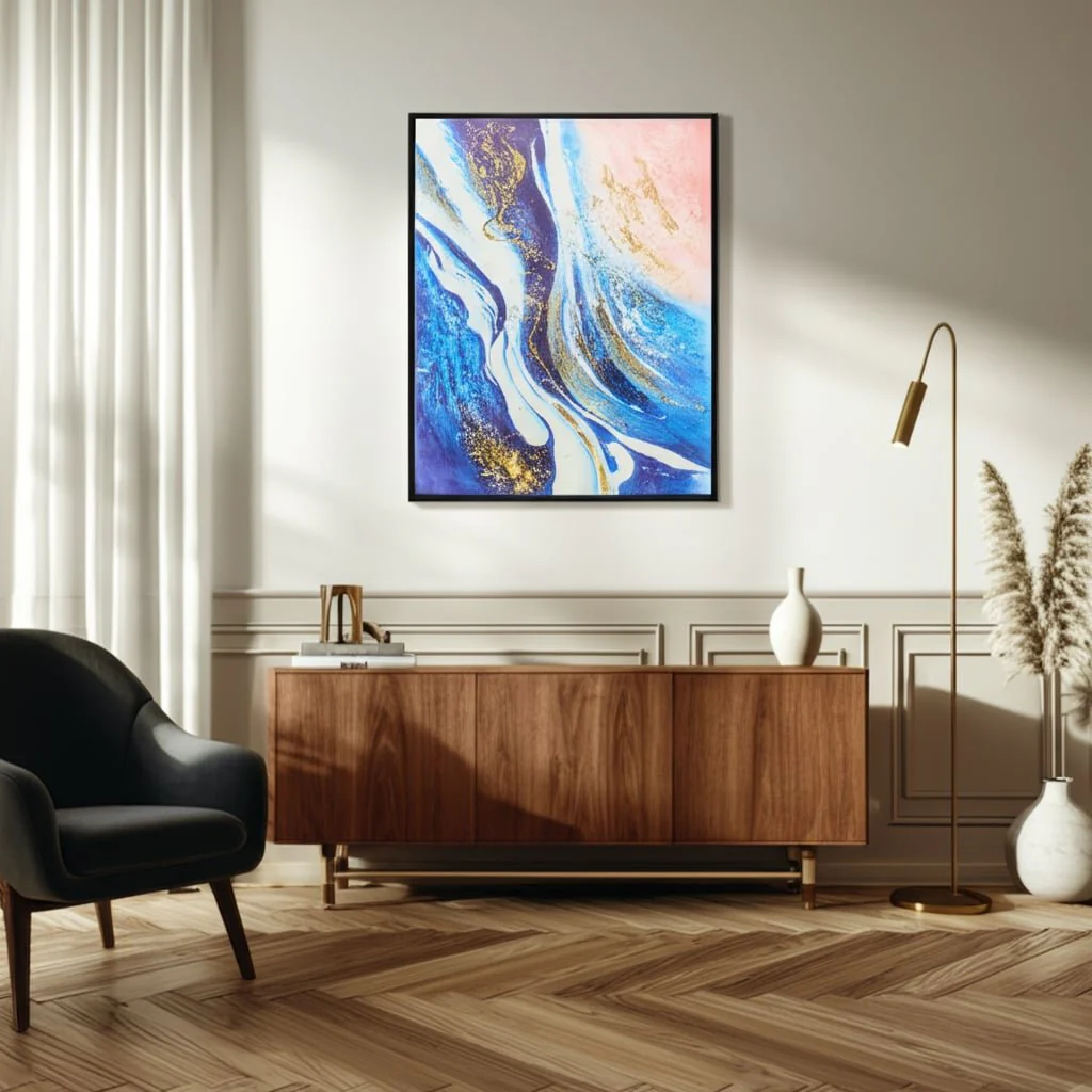 30x40 Handpainted Abstract Canvas, Multi - Image 8