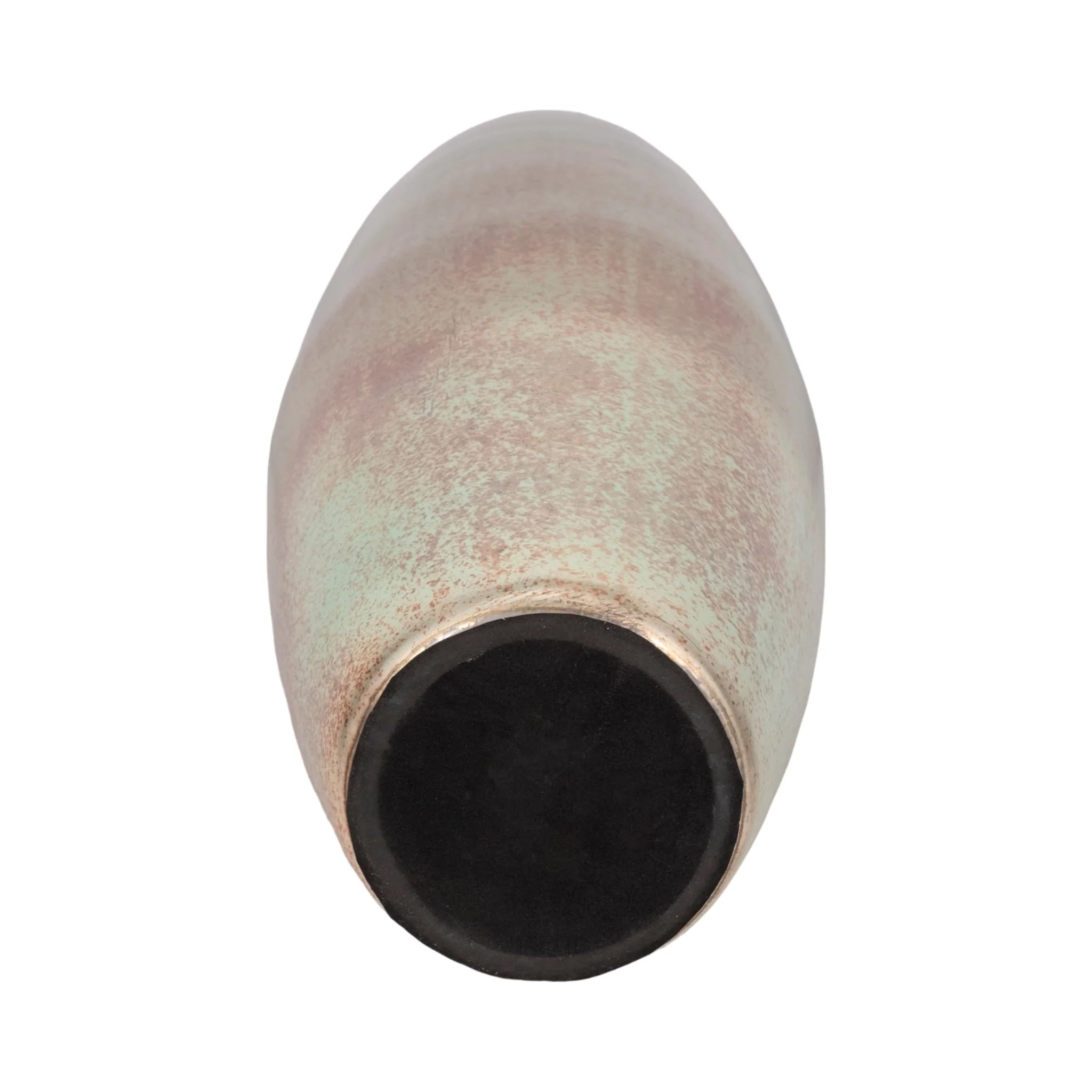 31" Curved Glass Vase Green Mercury Ombre, Multi - Image 6