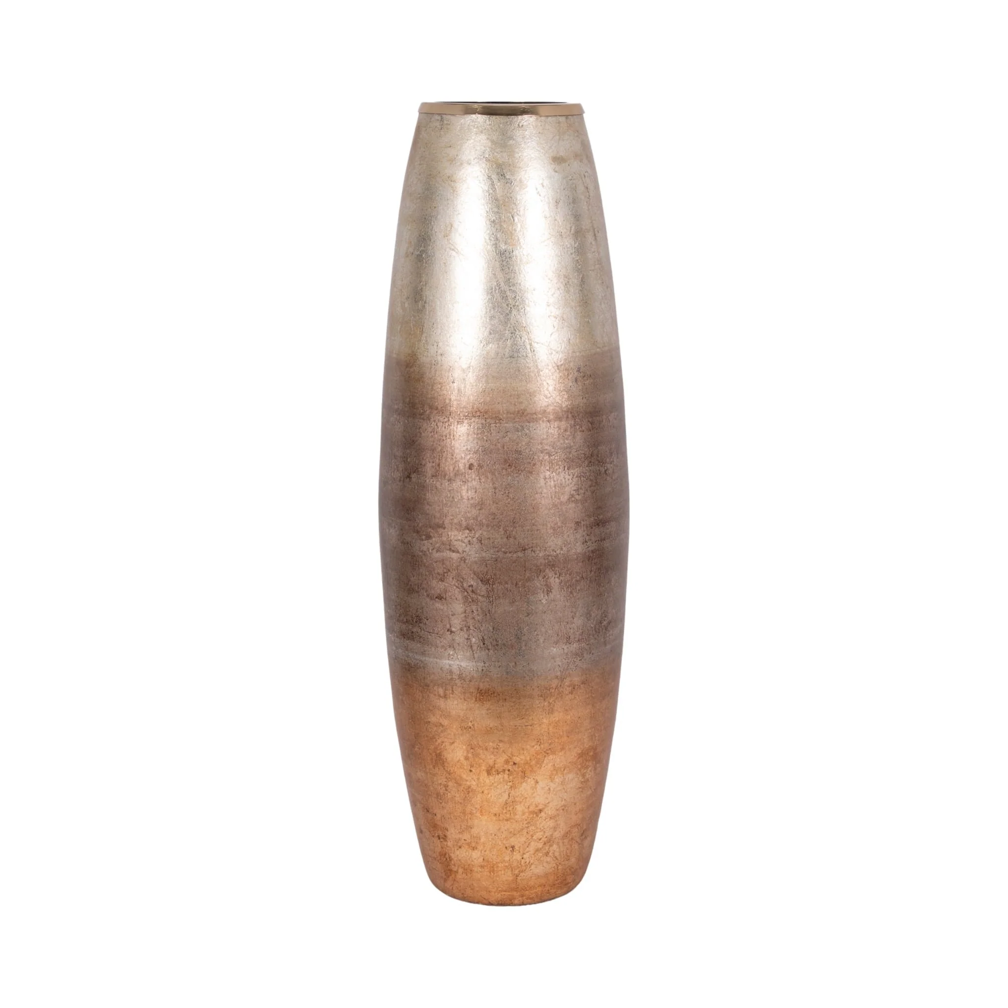 31" Curved Glass Vase Metallic Ombre Finish, Multi - Image 3