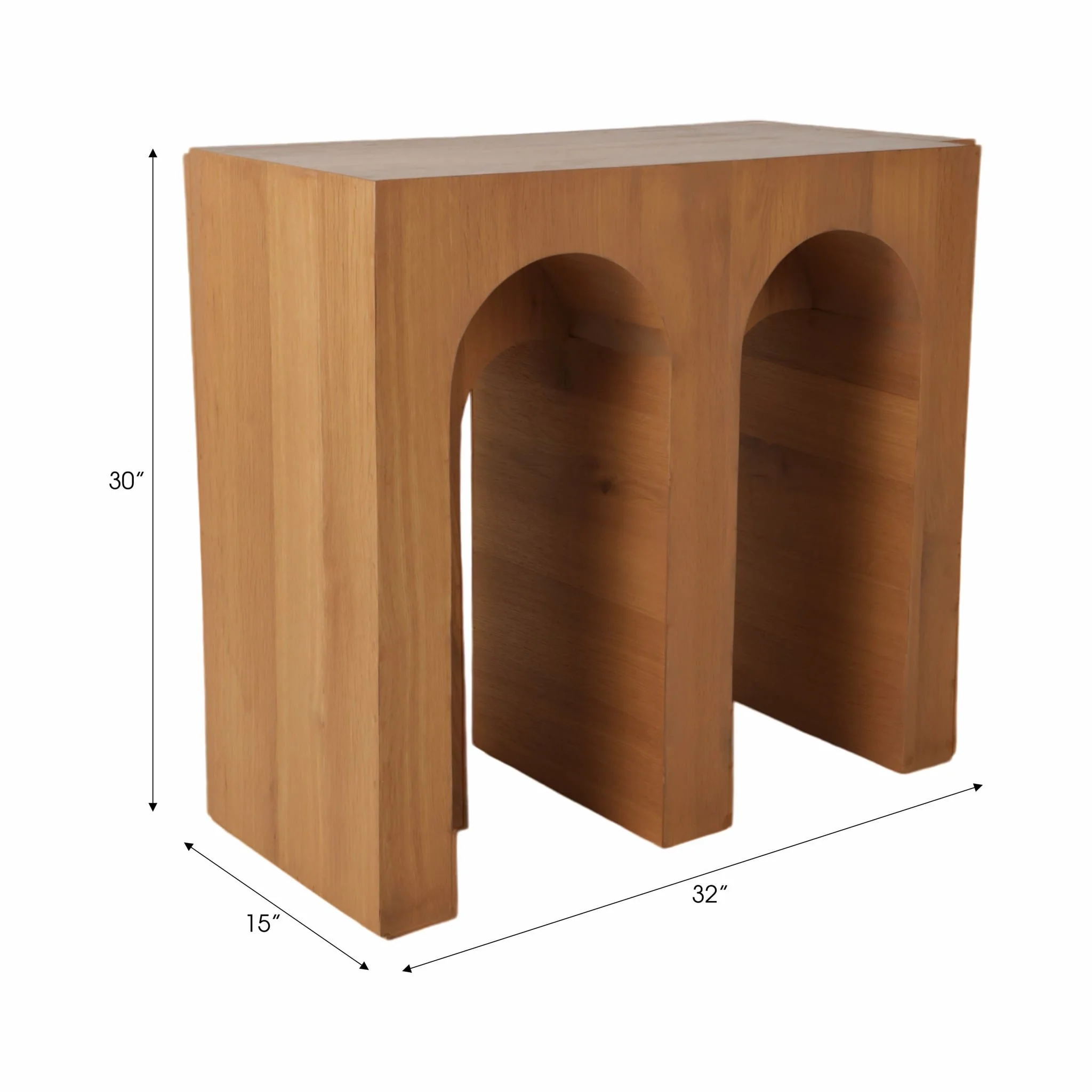31" Double Arch Accent Table, Natural - Image 8