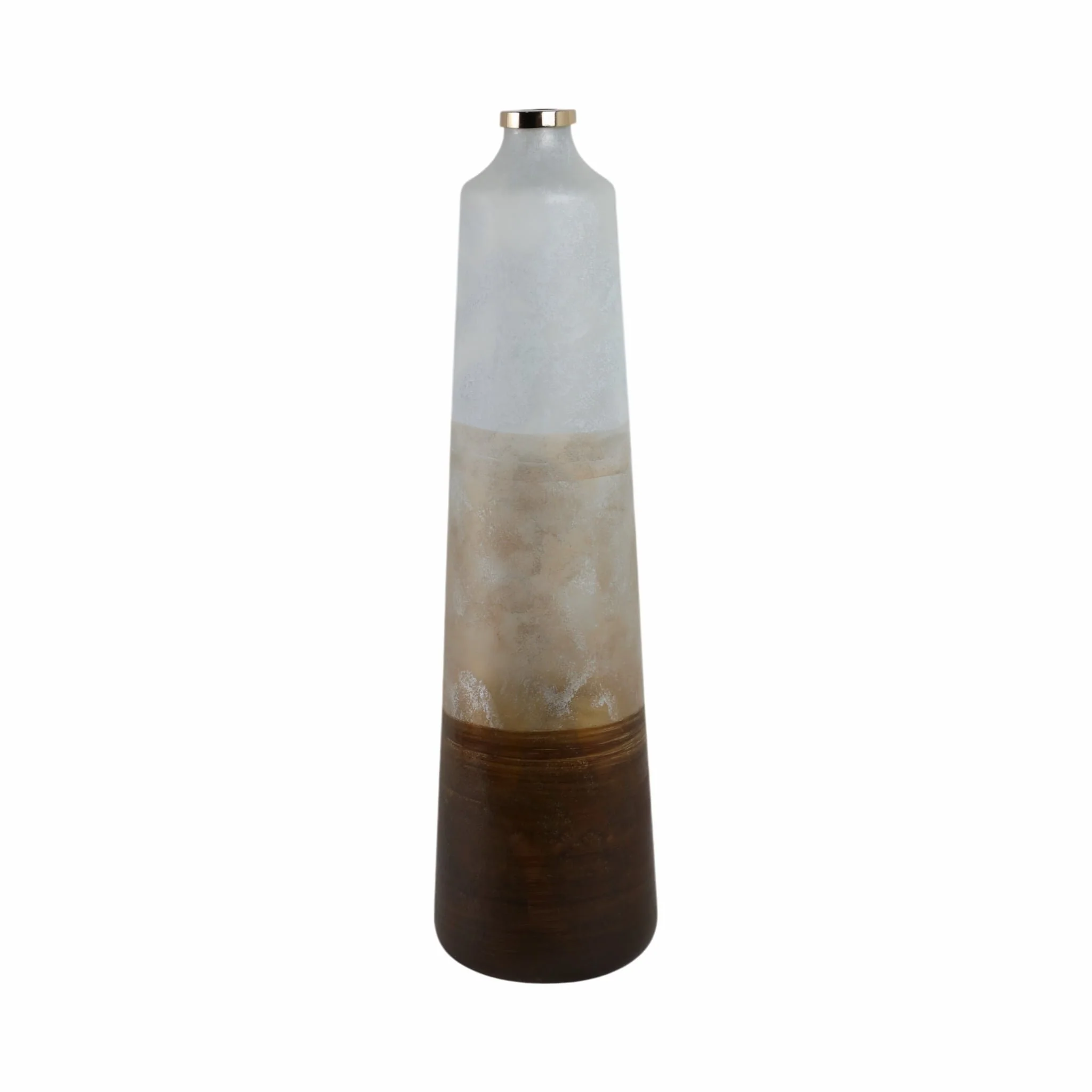 31" Gold Ombre Floor Vase, White/gold - Image 3