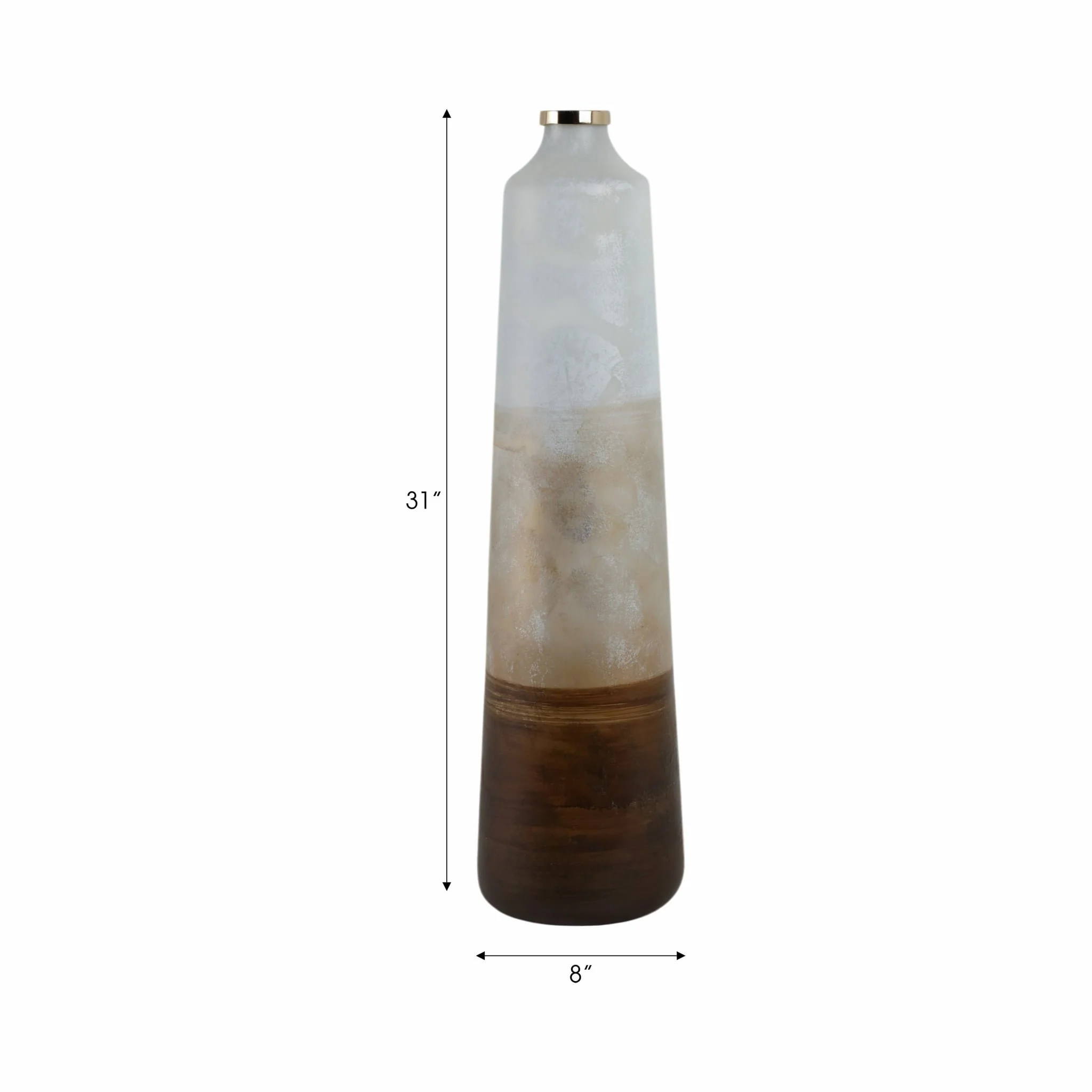 31" Gold Ombre Floor Vase, White/gold - Image 8