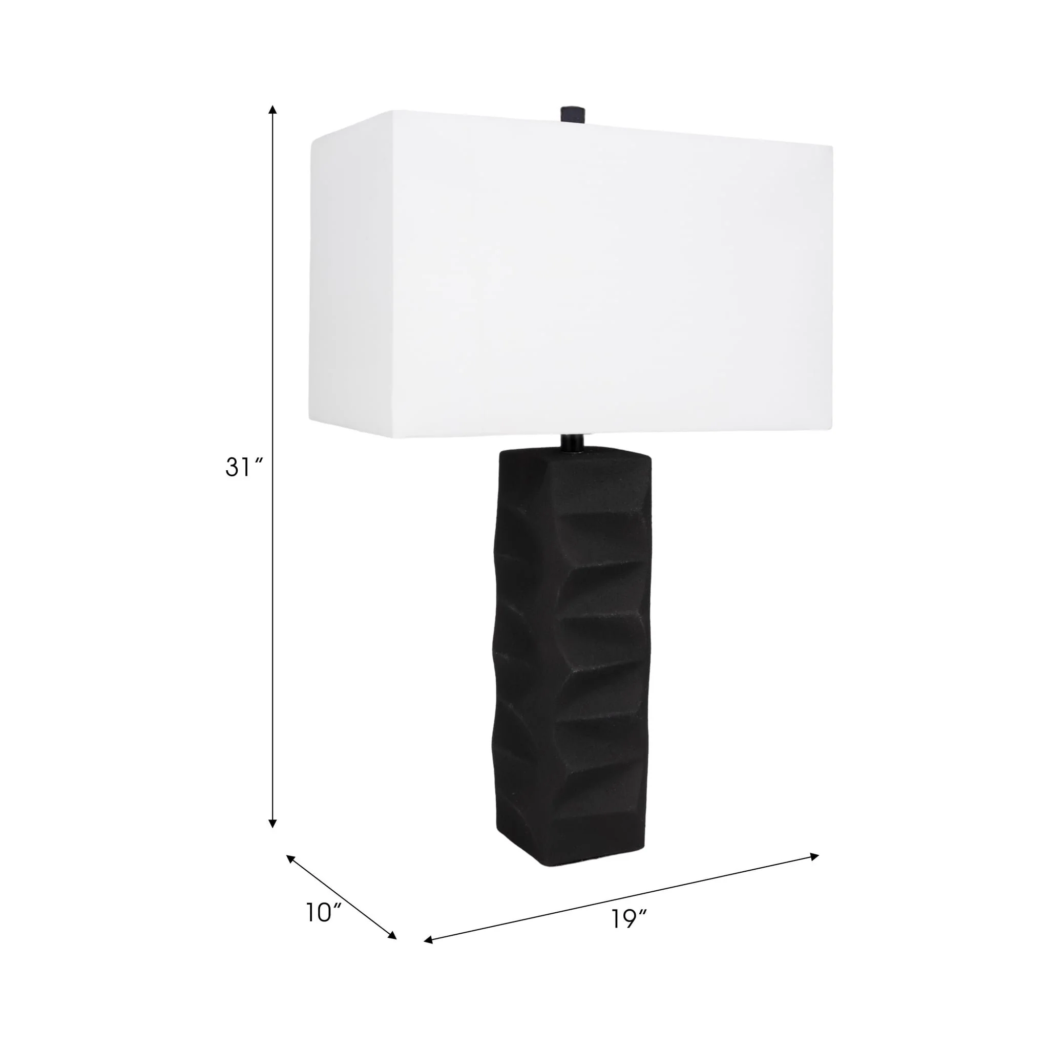 31" Tall Contemporary Table Lamp, Black - Image 7